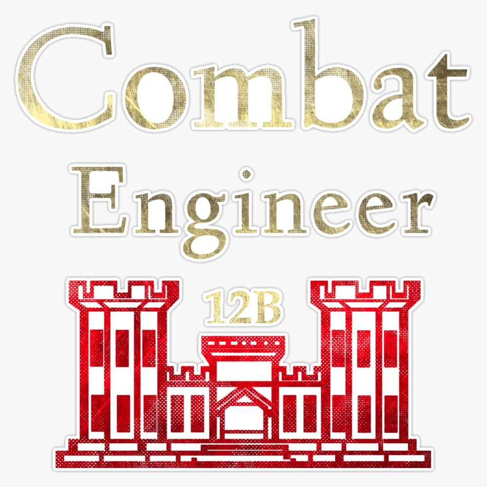 Army Combat Engineer Window Bumper Sticker Decal 5"