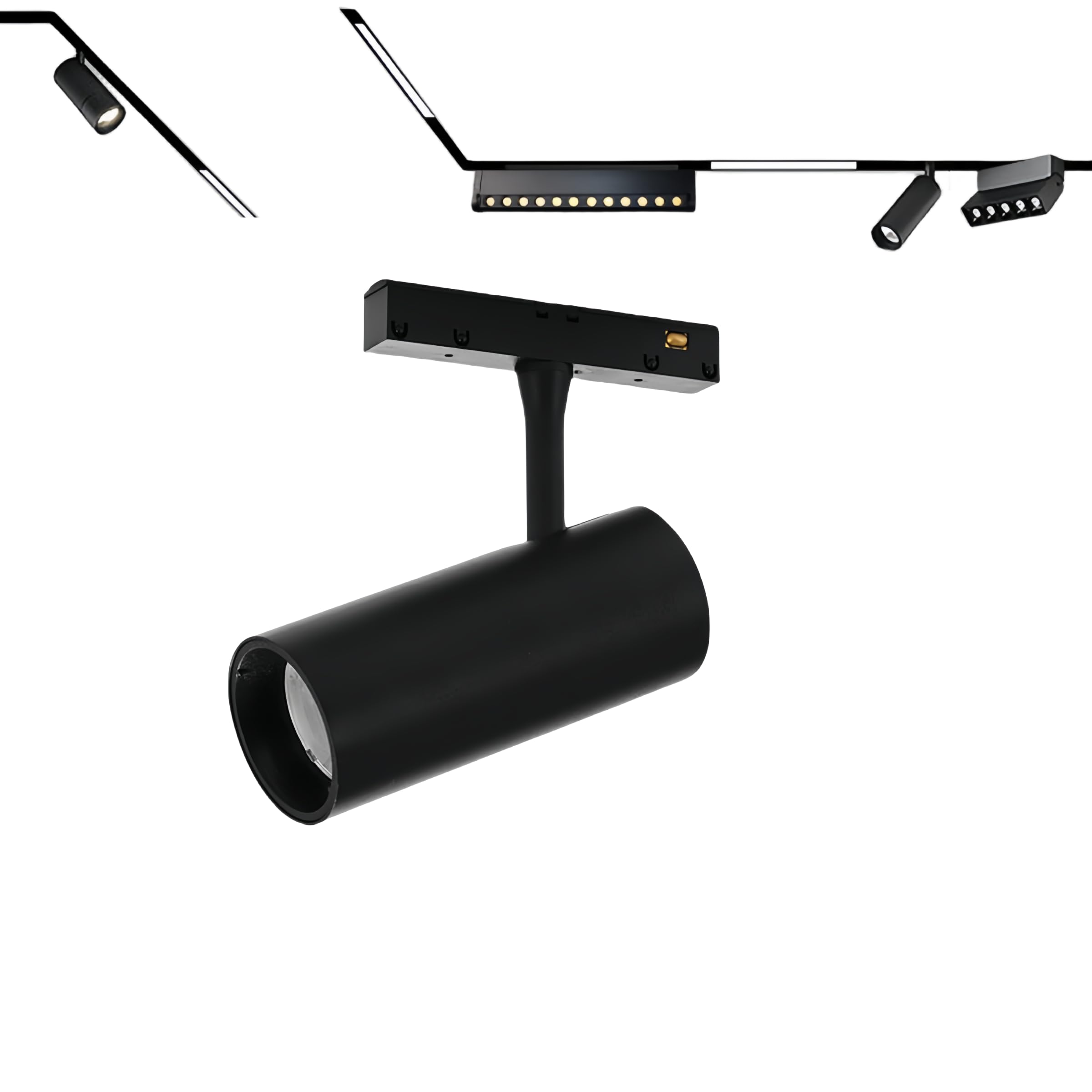 MEI JIA Magnetic 24W Spot Light Multiple installation methods Surface Ceil Hanging Recessed 1M 2M 3M Aluminum Magnet Rail 4000K Led Magnetic Track Flood Spot Light Systems (24W Spot Light)