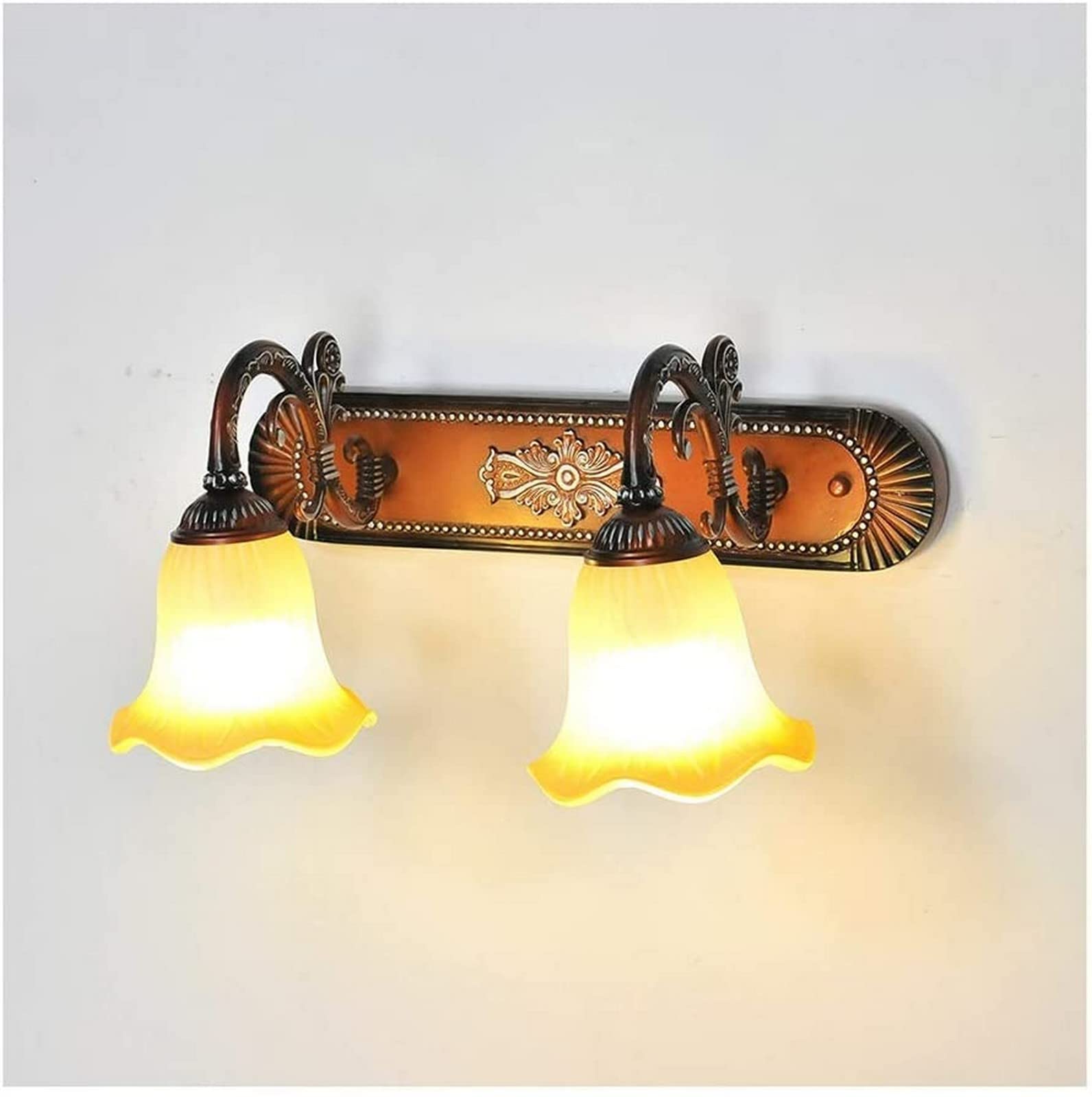 Lampe salle de bains FIDEMM applique murale double tête miroir et chambre