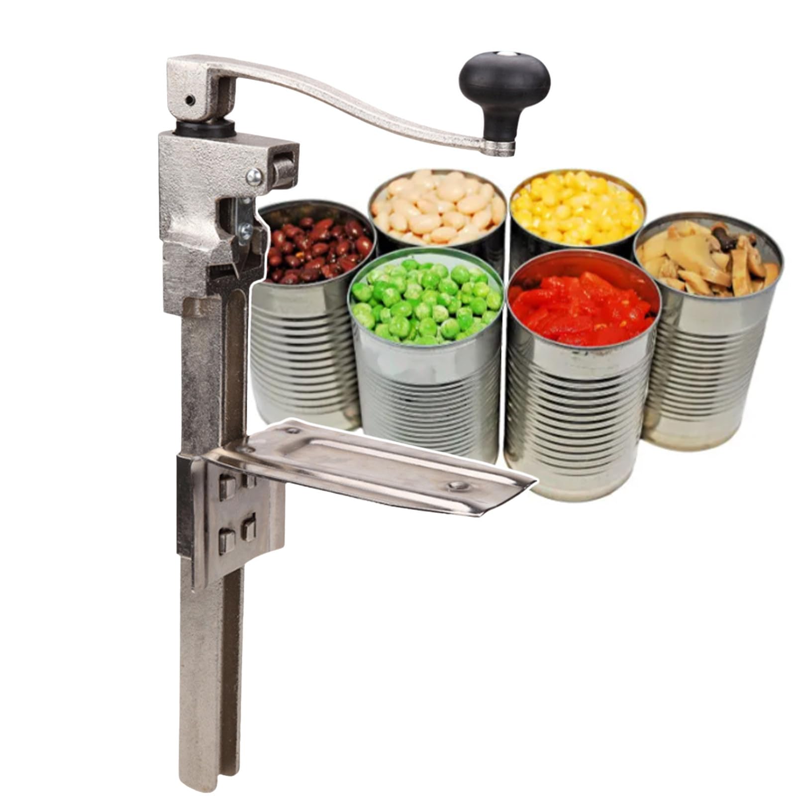Abrelatas De Corte De Acero Inoxidable Para Restaurante, Abrelatas Industriales, Abrelatas De Metal Ajustable, Con Hoja De Acero Inoxidable, Lata De Hasta 25/32 Cm,Large