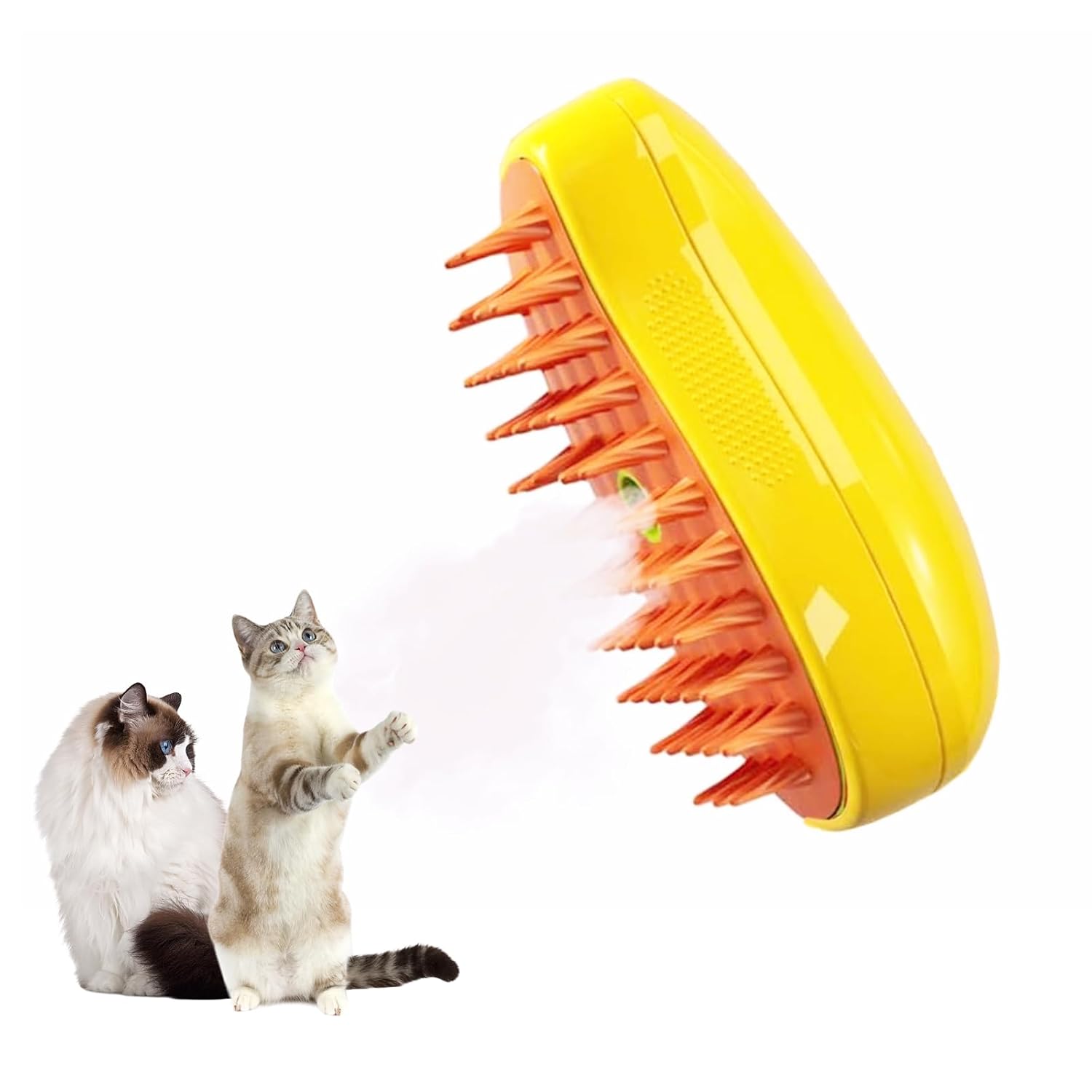 Steamy Cat Brush, Upgrade 3 In1 Electric Self Cleaning
