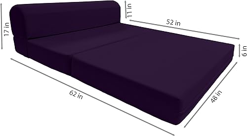 Miniatura 43 de Sofá cama plegable color gris de espuma, 6 pulgadas. Grosor x 32 pulgadas, ancho x 70 pulgadas. Cama de Invitados, cama plegable con espuma de alta