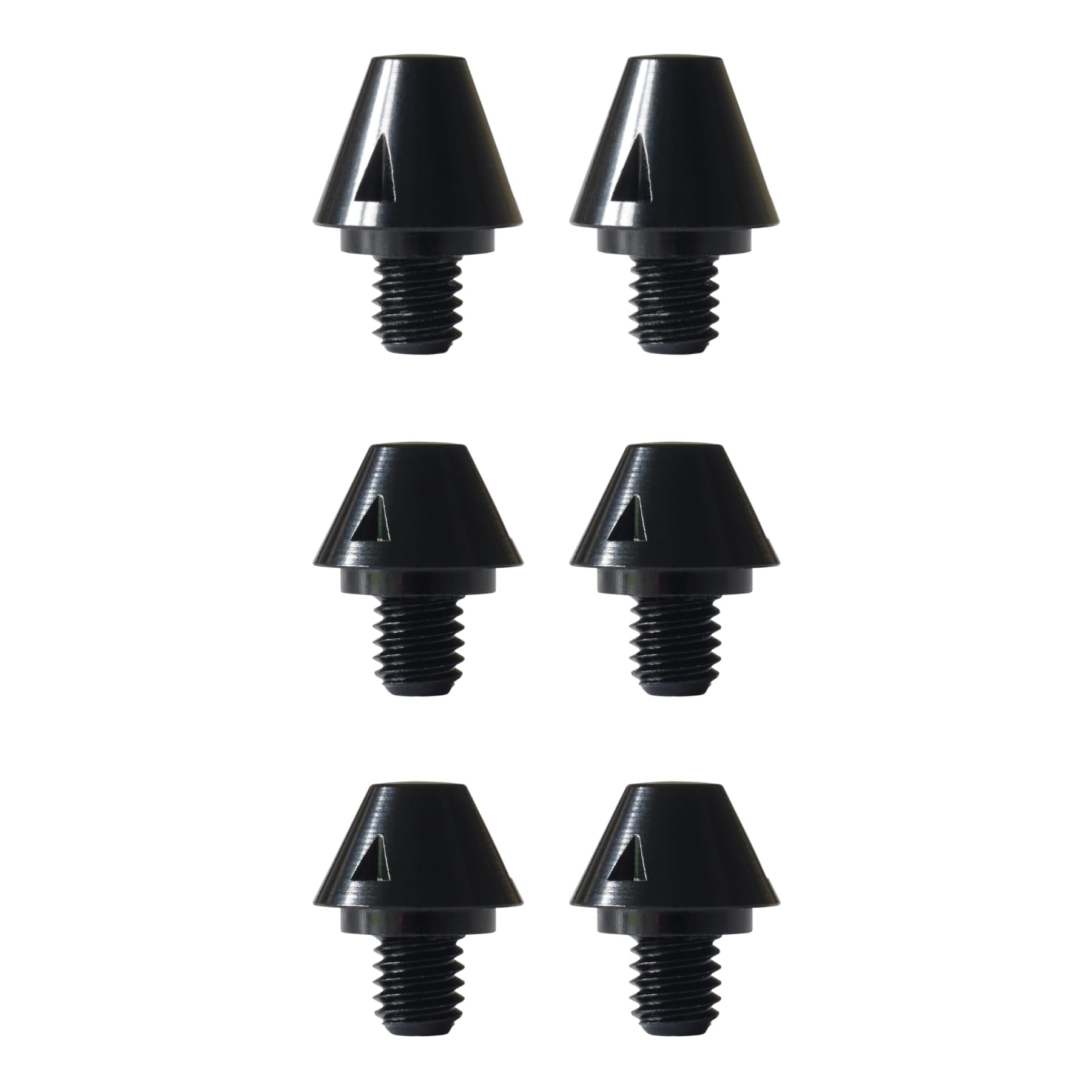 Replacement SG black studs 6mm thread for Adidas football boots. Coloured metal cleats. Multiple pack sizes. Optional removal tool. Fits X Predator F50 Copa & more (2x 11mm & 4x 8mm, no key)