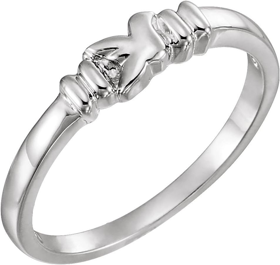 Bonyak Jewelry Sterling Silver Holy Spirit Chastity Ring - Size 4