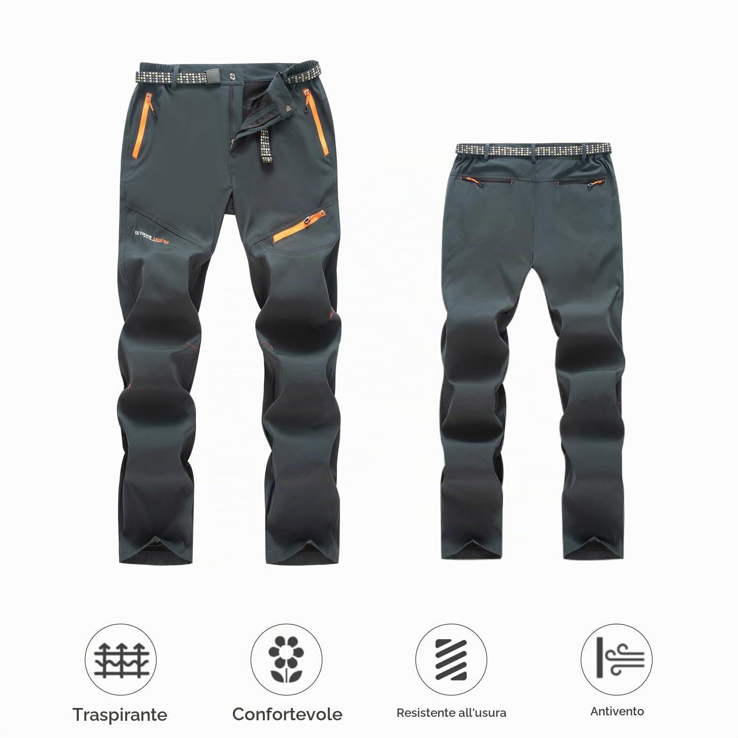 LHHMZ Pantaloni da Trekking da Uomo Primavera Estate Pantaloni da Passeggio Sportivi Comodi e Traspiranti Pantaloni Casual da Arrampicata da Trekking