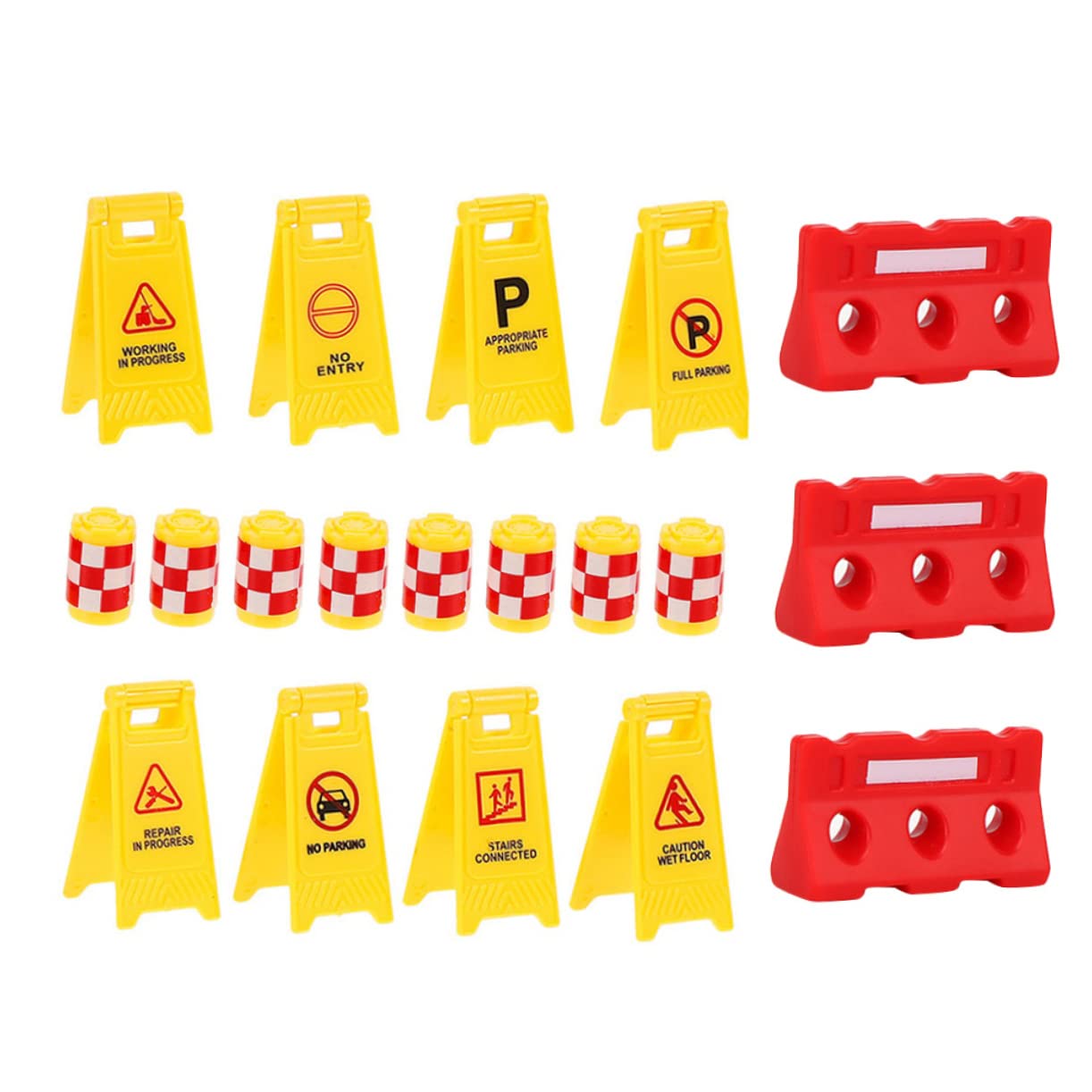 NAMOARLY Roadblock Sign Toy for Boys and Girls Boys and Girls Traffic Play Signs Learning Capacity Enhancer Playset