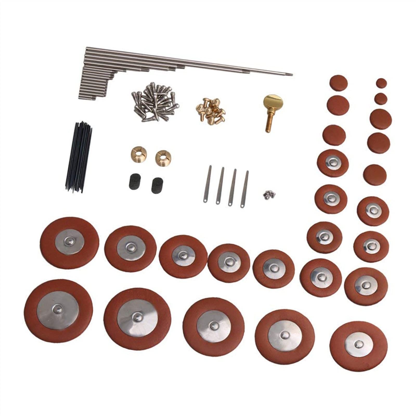 Accessoires pour saxophones Kit D'outils De Réparation De Saxophone Alto Bricolage Pièces D'entretien Vis Et 25 Coussinets De Saxophone