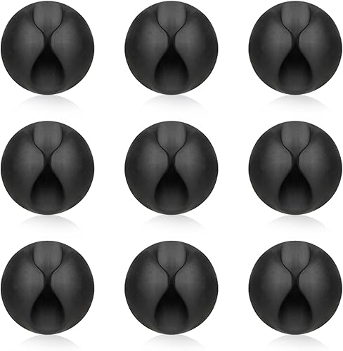 cobee 9 clips adhesivos para cables, soporte de cable de carga para mesita de noche, organizador de cables para escritorio, mesita de noche,