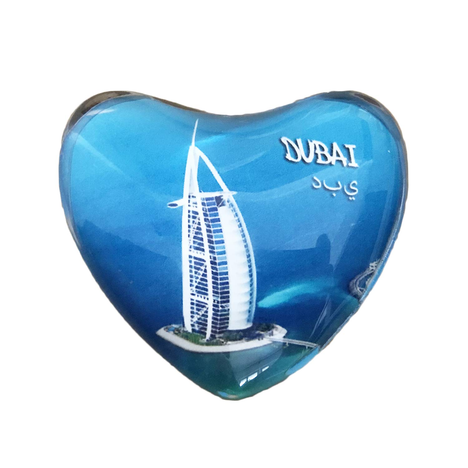 Wedarego Dubai 3D Refrigerator Fridge Magnet Crystal Glass Magnet Handmade Tourist Travel Souvenir Collection Gift Whiteboard Magnetic Sticker Home Decoration