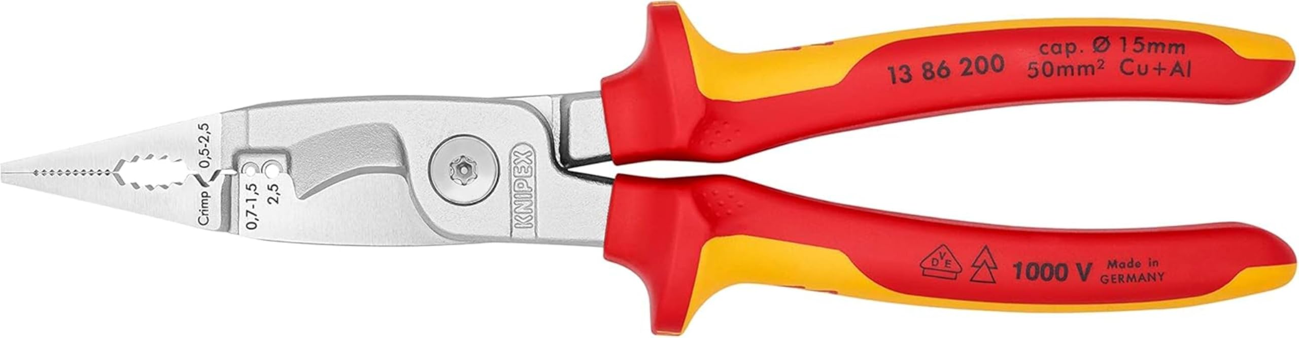 KNIPEX 1386-200 Insulated Electro Pliers (SB)