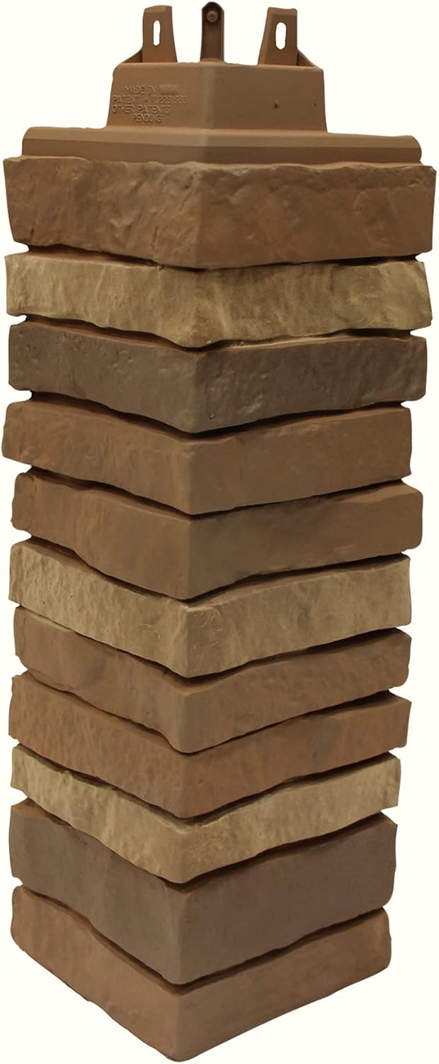 Tando Stacked Stone Composite Stone Exterior Corners (Glacier Bay)