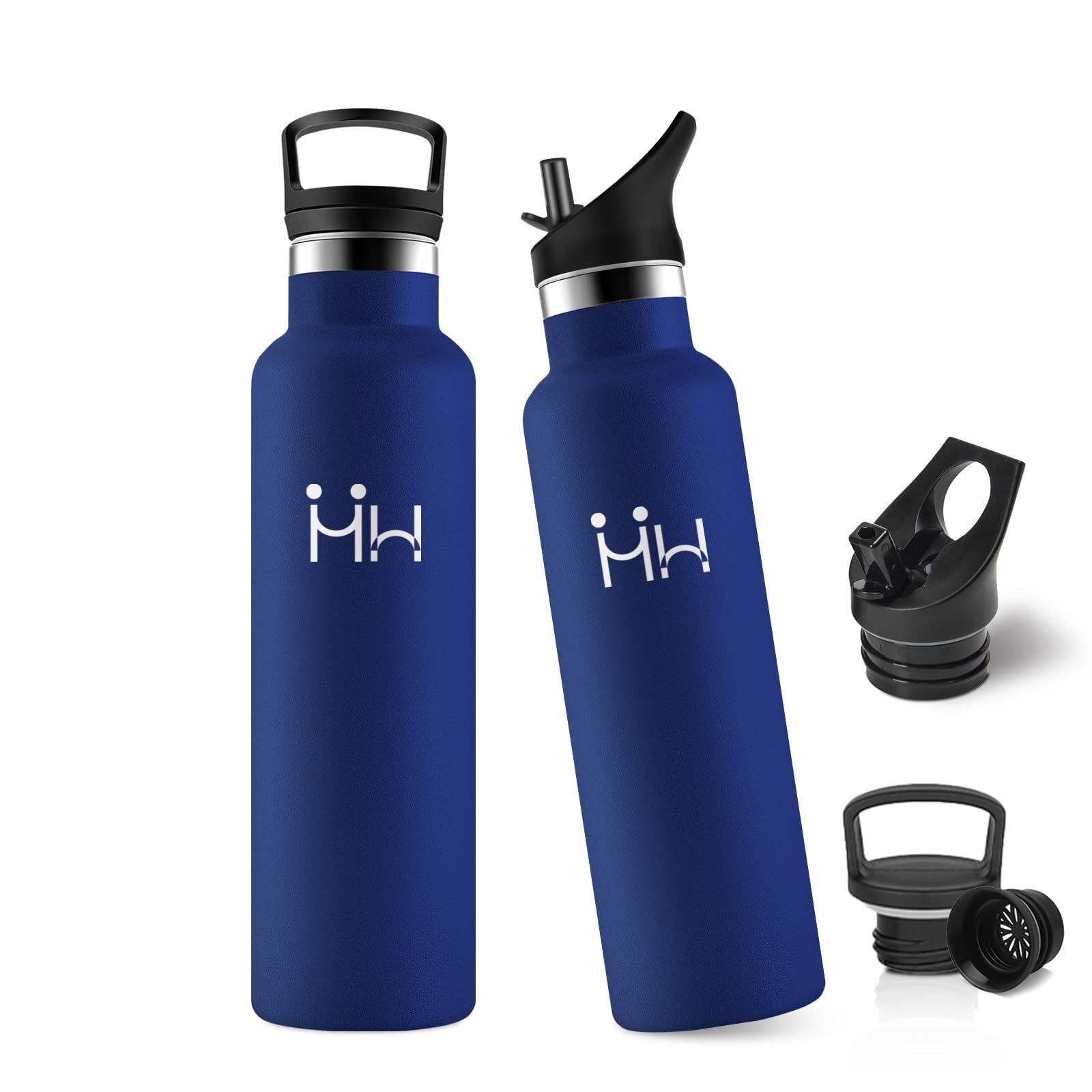 JAPORIA Insulated Flask, 750 ml, Drinking Bottle with Straw, Leak-Proof Stainless Steel, Suitable for Carbonated Drinks, BPA-Free, One-Handed Opening, Thermos Flask for Gym, Camping, Sports