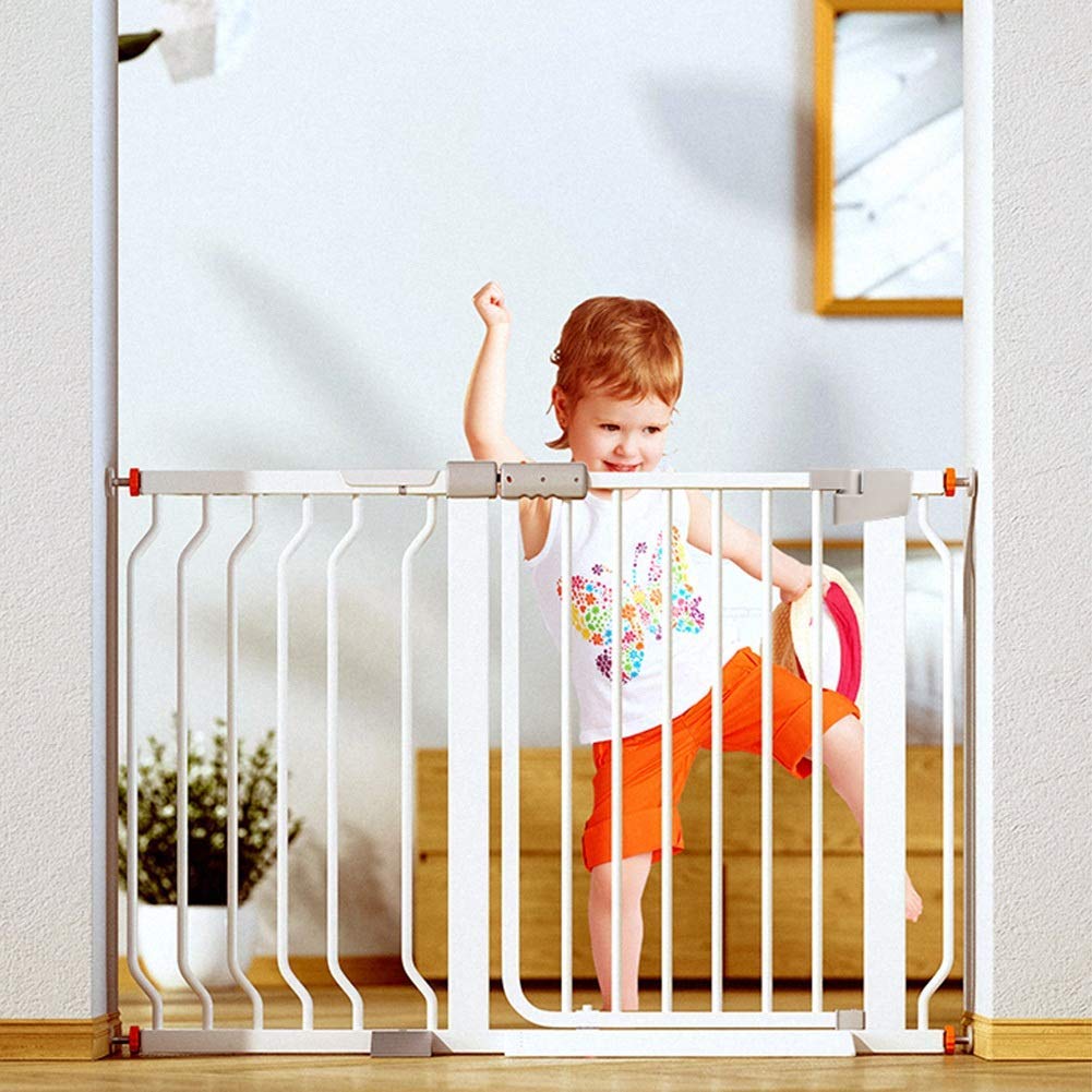 LYGXWJFC Barrera De Seguridad para Bebés, Puerta De Seguridad De Metal Extensible, Puerta para Mascotas A Presión, Puerta para Parque Infantil, Puerta De Escalera para Puerta, 76 Cm De Altura (Color: