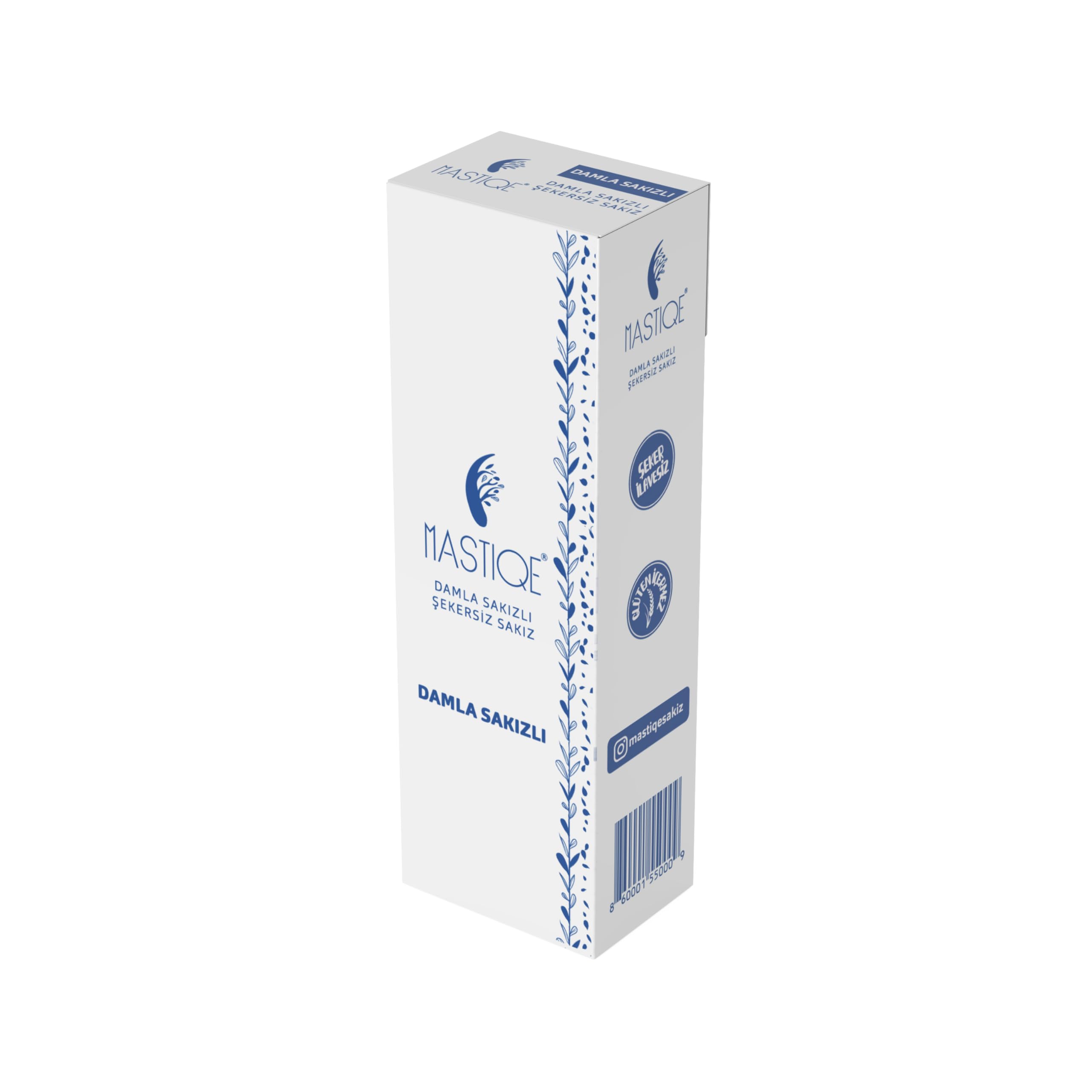 Mastiqe Doğal Aromalı Damla Sakızlı Şekersiz Sakız 20 Grx 12 Adet (Sade)