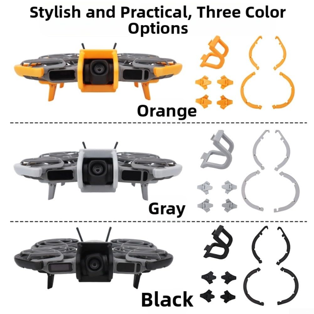 Kit di protezione per DJI NEO 2, copertura antigraffio con treppiede che aumenta l'altezza, accessori per carrello di atterraggio pieghevole (arancione)