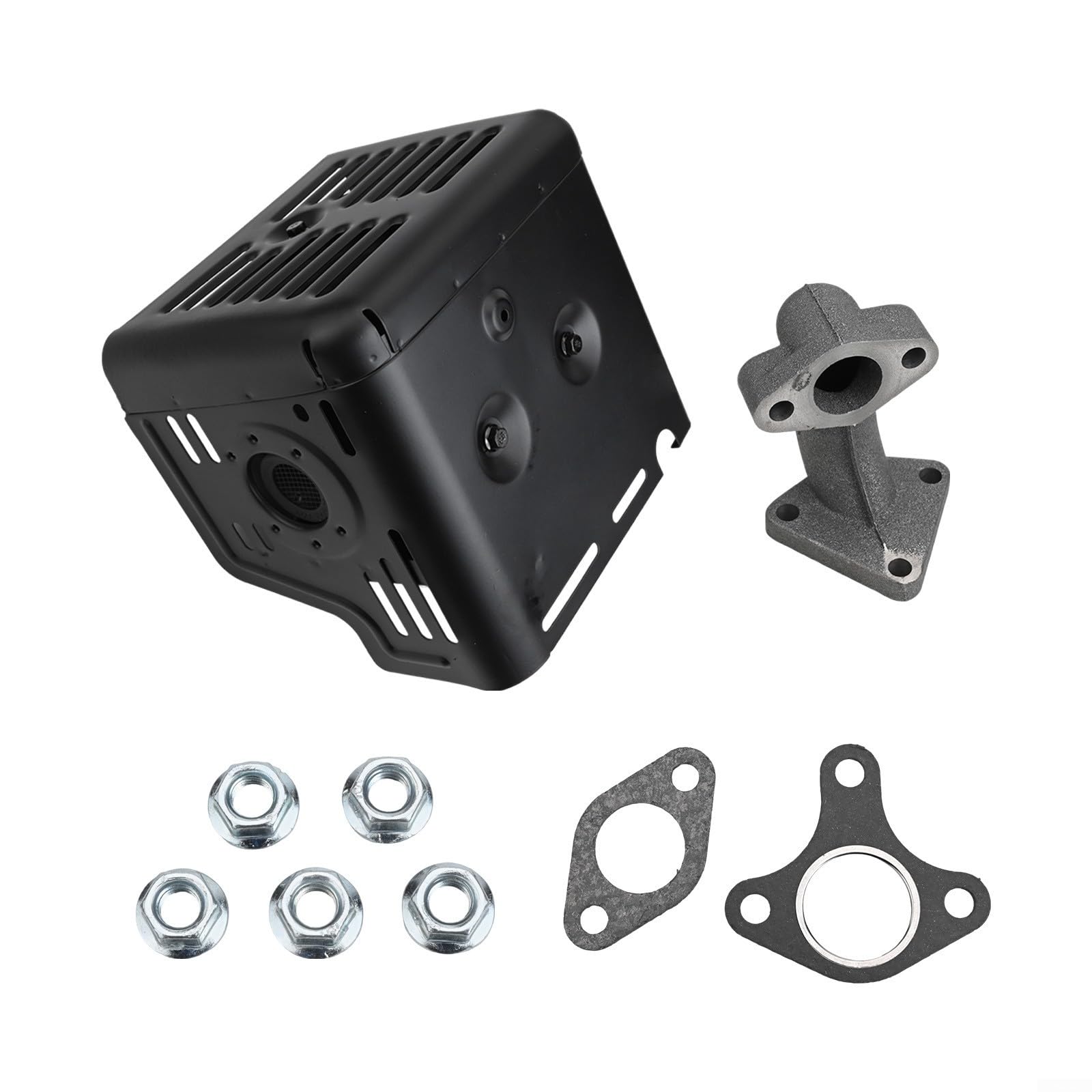 Kit silenziatore Honda per GX340 per motori GX390 GX420, collettore di scarico completo con guarnizioni e dadi per pompa dell'acqua, spazzaneve idropulitrice, costruzione in metallo