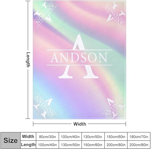 Miniatura 4 de Mantas personalizadas con nombre para niños y adultos, manta personalizada con nombre para niño y niña, manta personalizada de 30 x 40 pulgadas