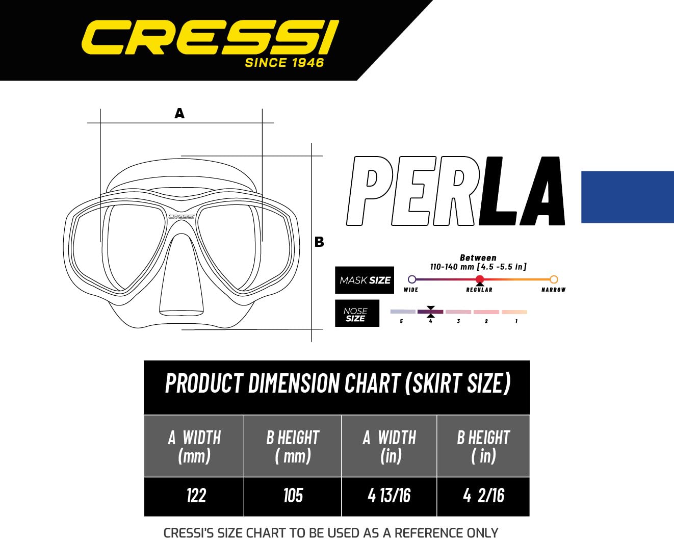 CRESSI Perla + Mexico Combo czarna/niebieska - idealna do nurkowania z rurką, zestaw perla + fajka Meksyk, czarny/niebieski, jeden rozmiar, uniseks