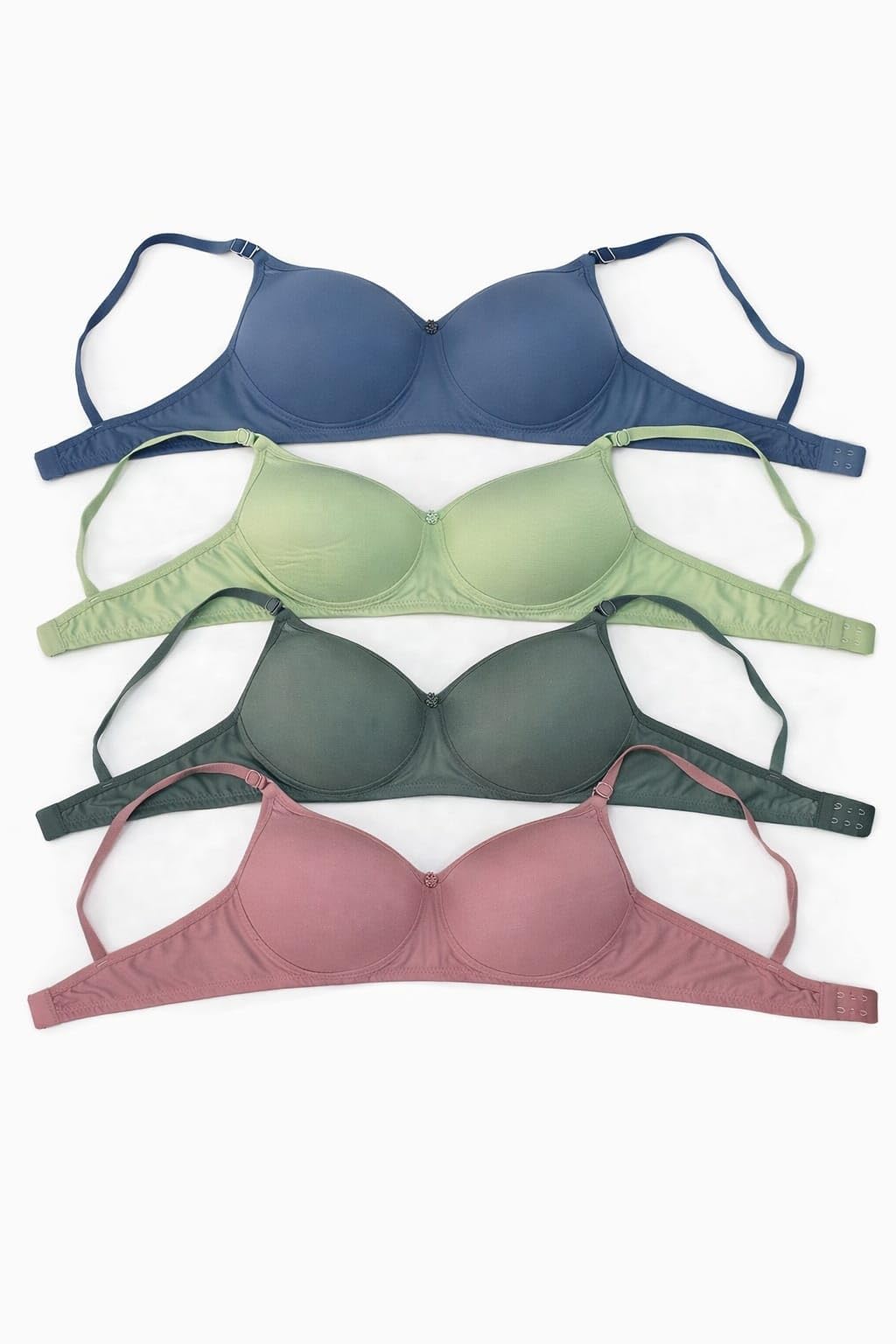 wonkey Padded Pushup Bra Pack of 4 Combo Breathable & Adjustable, Easy Comfort-picture-45