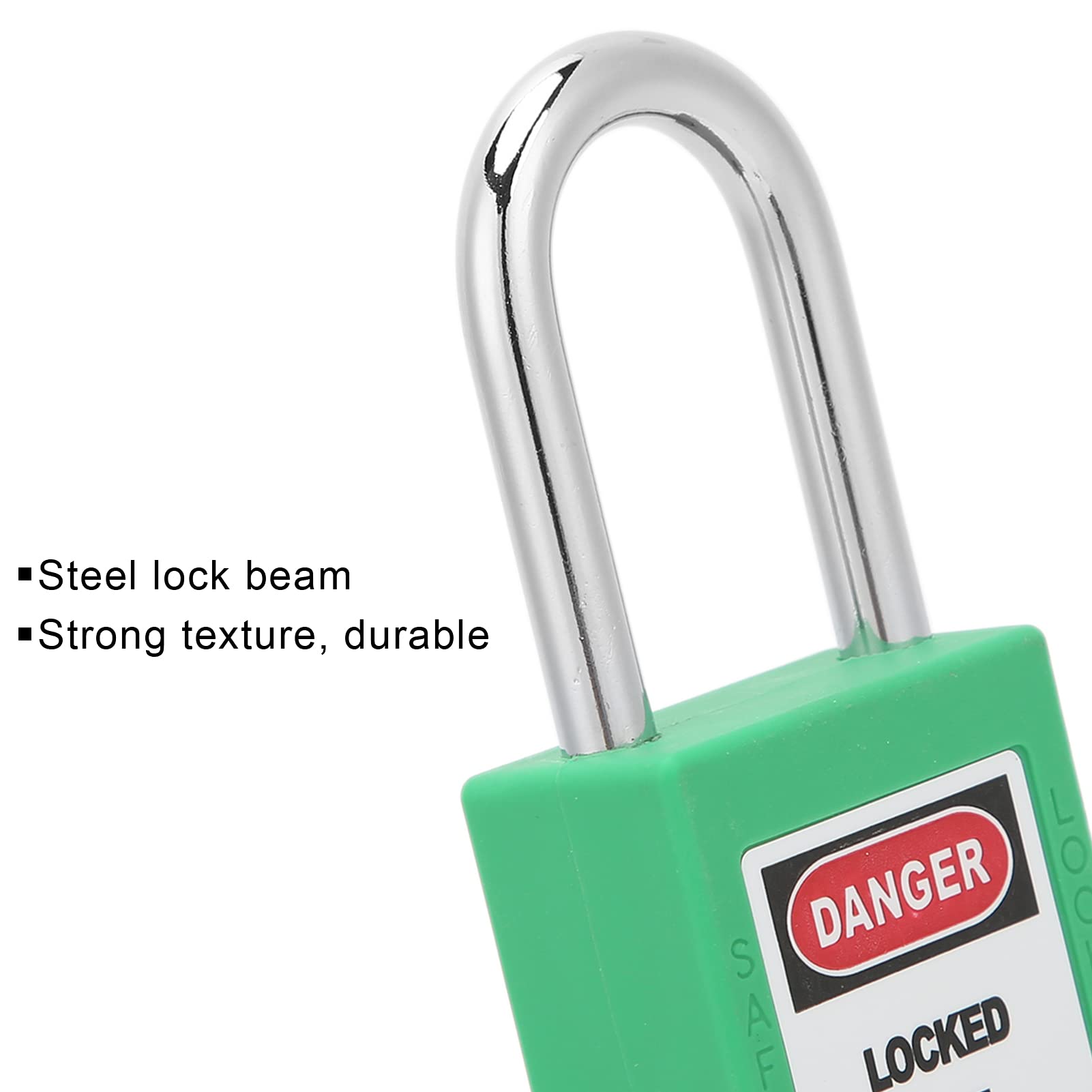 Candados Lockout Tagout, Juego de 10 Candados de Seguridad LOTO con Llaves Diferentes para Uso Eléctrico e Industrial (Verde)