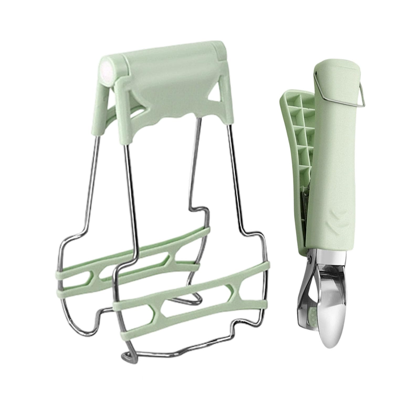 Jdnh Green Of 2 Multipurpose Utensils Silicones Nonrust Steel Nordic Kitchens Tool Set For Cooking Two Piece Clamps Set