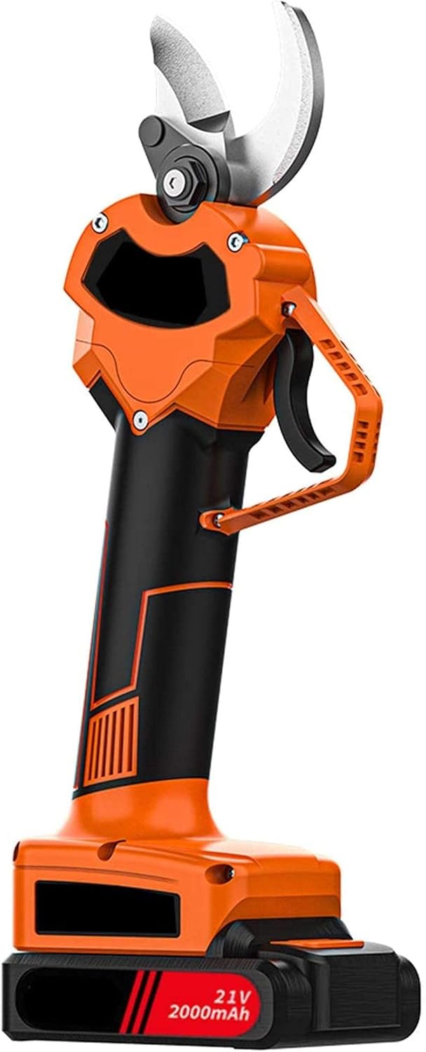 35mm 800w Cordless Electric Pruner Pruning Shear Secateur, 21V Garden Tree Bonsai Pruning Scissors Branch Cutter-3 batteries ()