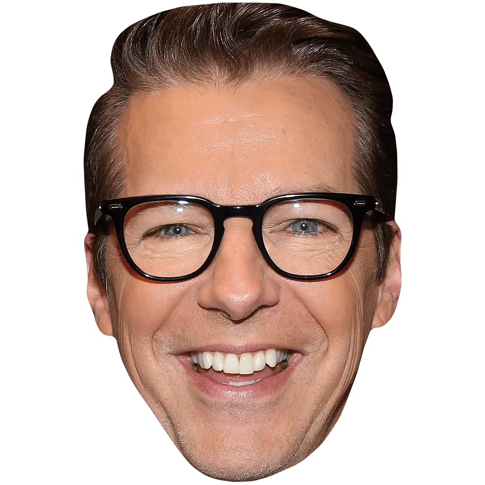Celebrity Cutouts Lifelike Sean Hayes (Glasses) Celebrity Mask, Flat Card Face, Fancy Dress Mask