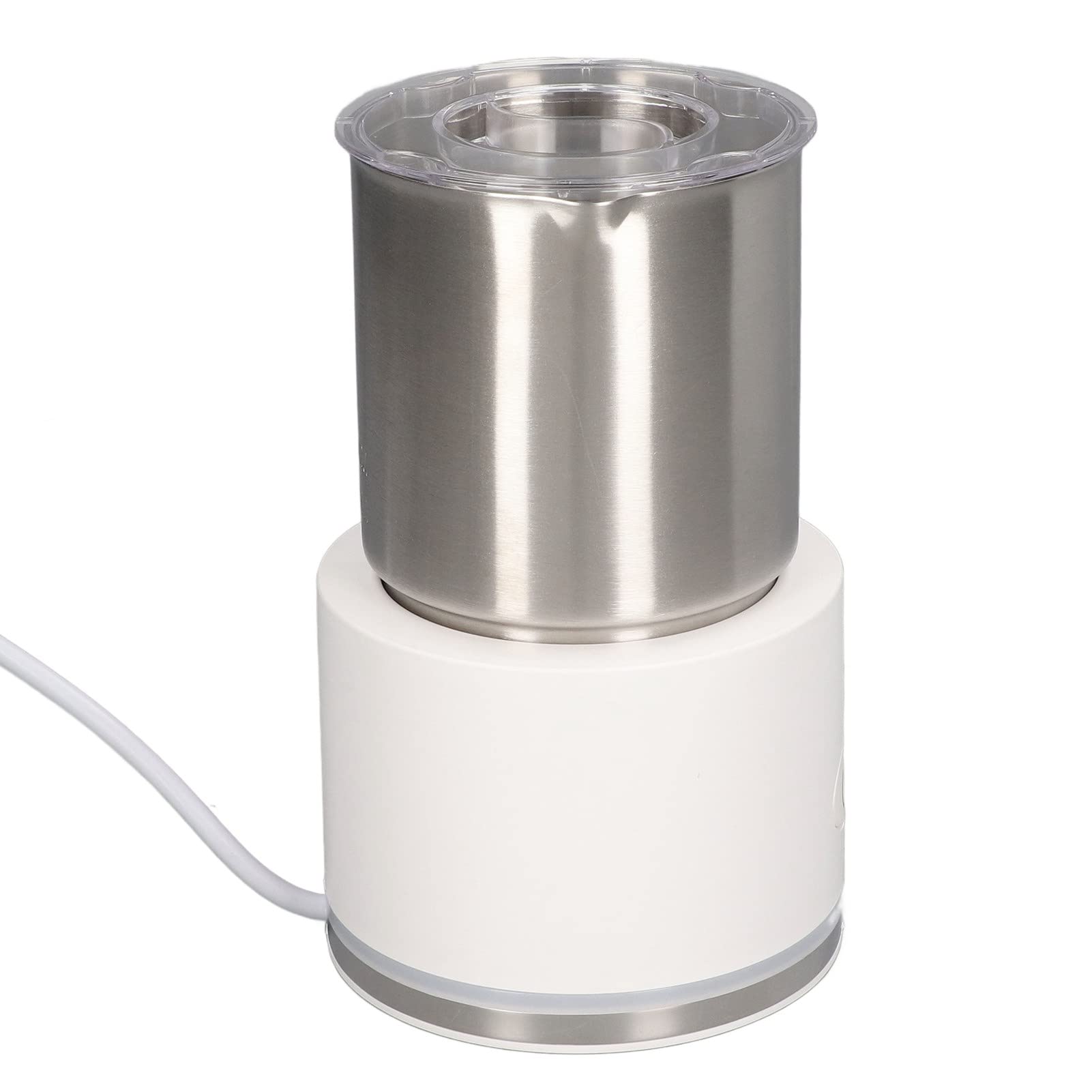 Haofy Espumador de Leche Eléctrico Jarra de Acero Inoxidable de 250 Ml con Funcionamiento Silencioso y Diseño Desmontable para café en Casa, Rutina Matutina, Cocina Pequeña (WHITE)