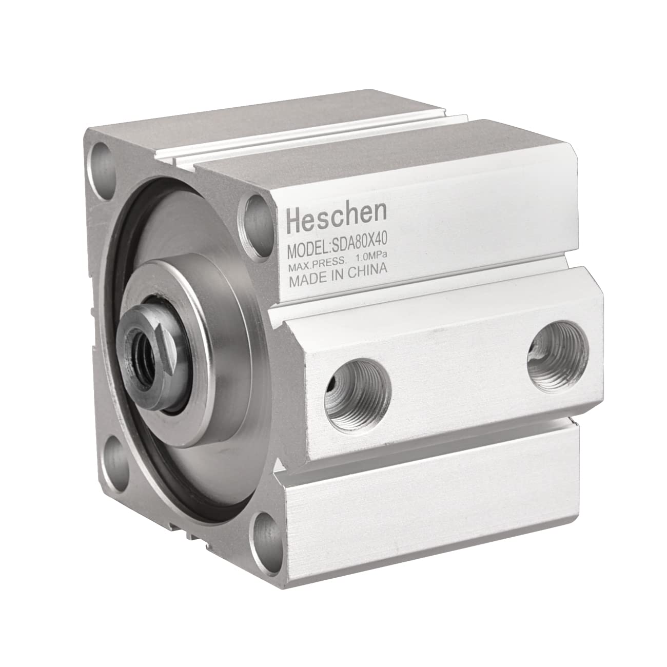 Heschen Alluminio Pneumatico Compatto Cilindro dell' Aria SDA 80 – 40 Alesaggio: 80 mm; Corsa: 40 mm 3/8 PT Port Dimensioni Doppio Effetto
