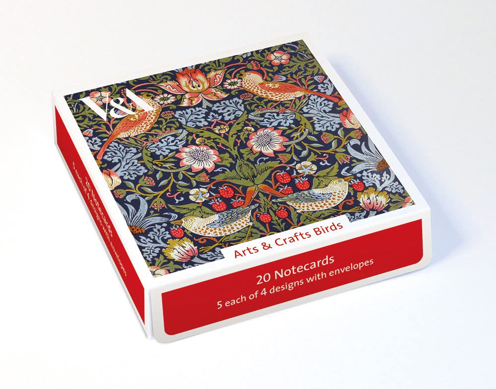 Museums & Galleries20 Notecards & Envelopes Boxed (V&A - Arts & Crafts Birds) ETE047