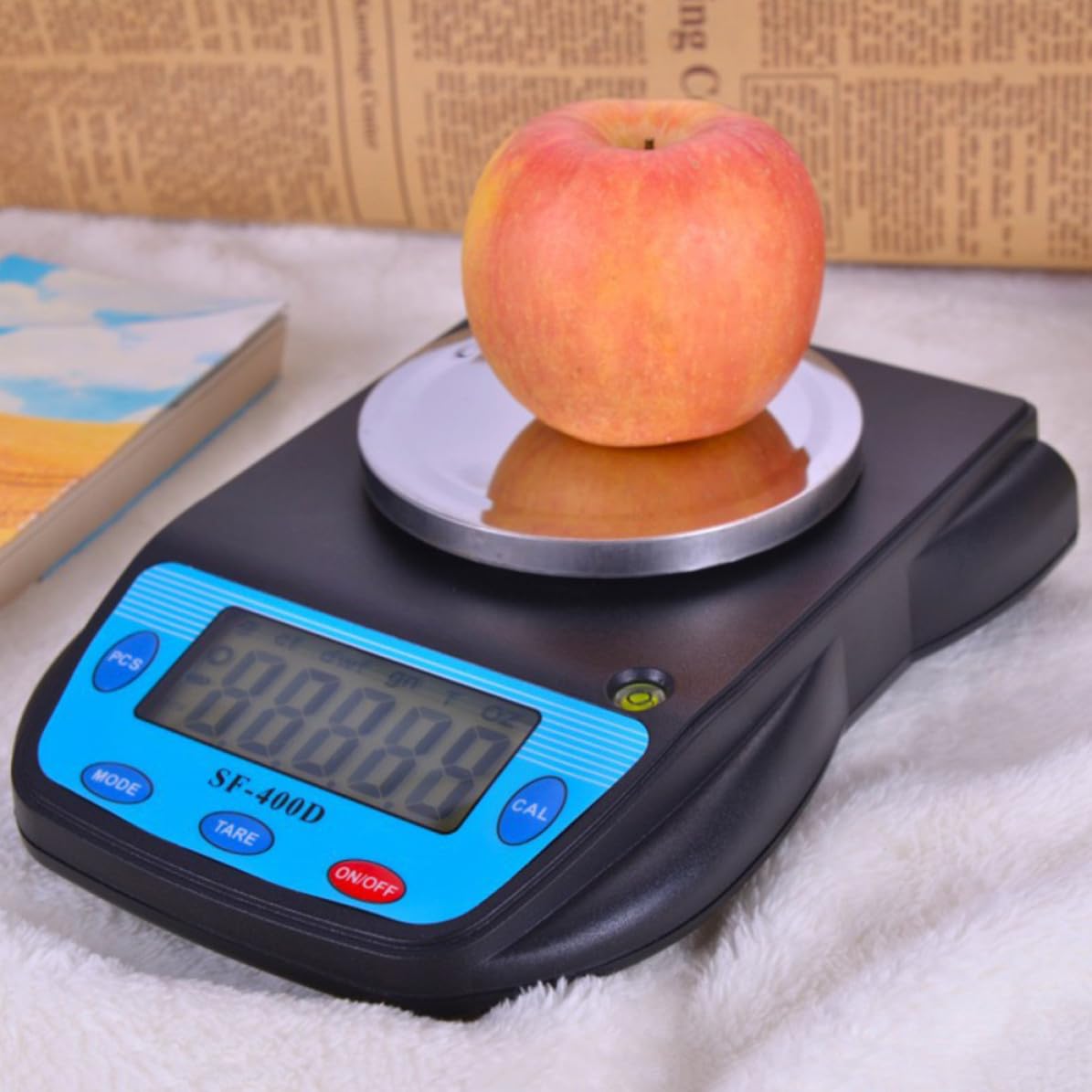 Operitacx Bilancia Digitale Portatile Nera Piattaforma Rimovibile e Base Larga, Precisione 0,01g Capacità 500g, per Cucina e Pesatura di Piccoli Oggetti