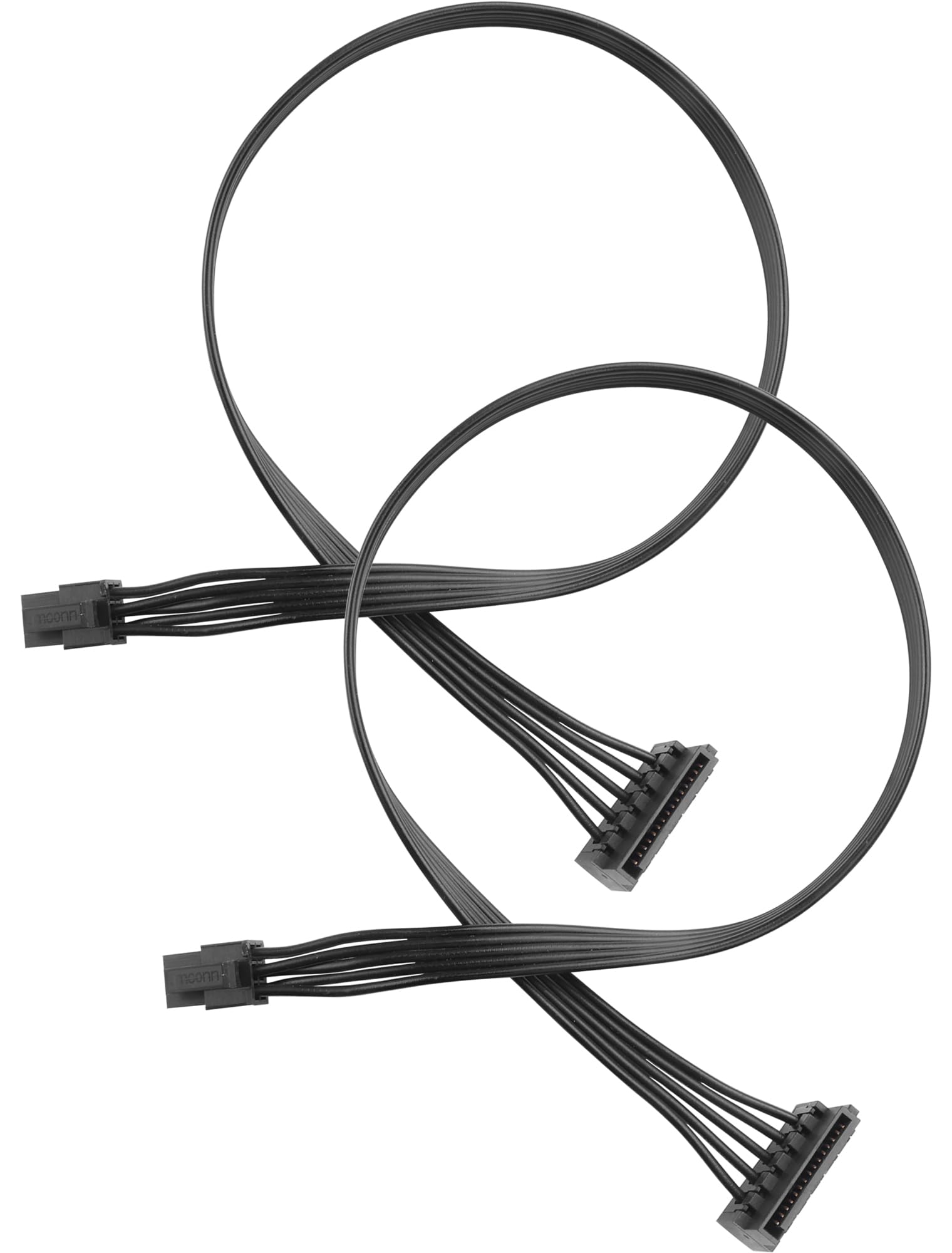 ELFJMZP ATX mini 6PIN to SATA 15 PIN Adapter Extension Cable for Mechanical HDDs, SSDs, DVD/CD-ROMs (16.0 in./40.6 cm)(Pack of 2)