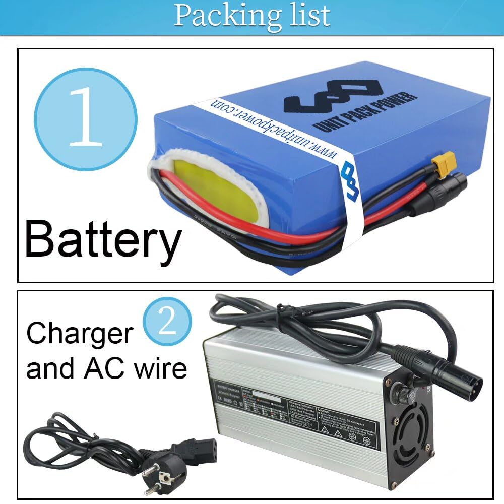 60V Lithium-ionbatterij 60V 20Ah 16S2P Lithium-ionbatterijpakketten, met BMS 67,2V 2A-lader, voor 500W-800W-motor E-bike Elektrische fiets Scooter XT60/T XT60 plug,60V 20Ah 60V Lithium-ionbatterij 60V 20Ah 16S2P Lithium-ionbatterijpakketten, met BMS 67,2V 2A-lader, voor 500W-800W-motor E-bike Elektrische fiets Scooter XT60/T XT60 plug,60V 20Ah