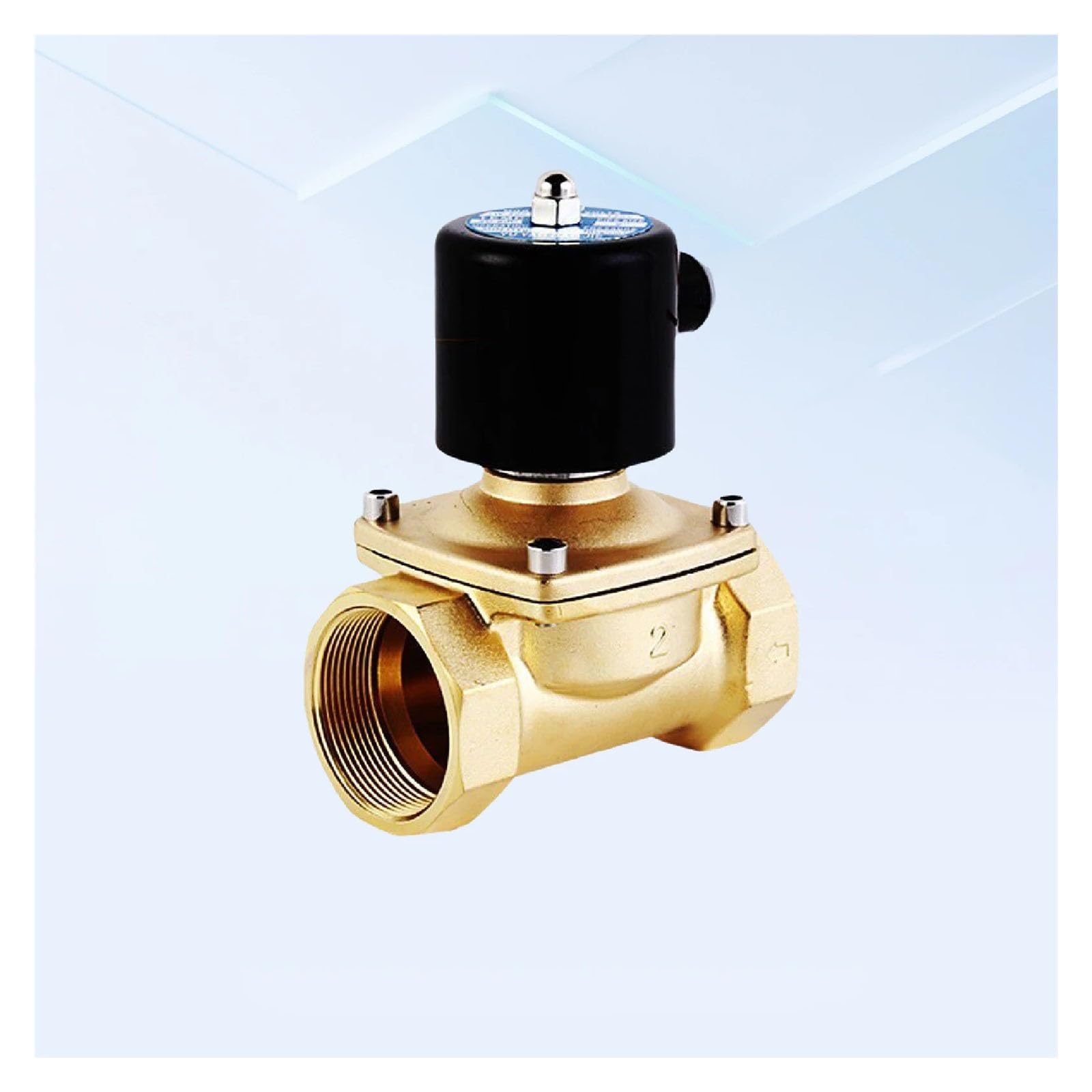 Kunyos 1-1-4-32Mm 1/2" 3/4" 1" 2" Brass Electric Solenoid Valve Normally Closed 220V 24Vdc 12Vdc For Water Gas Oil Fitting(,Ac220v)
