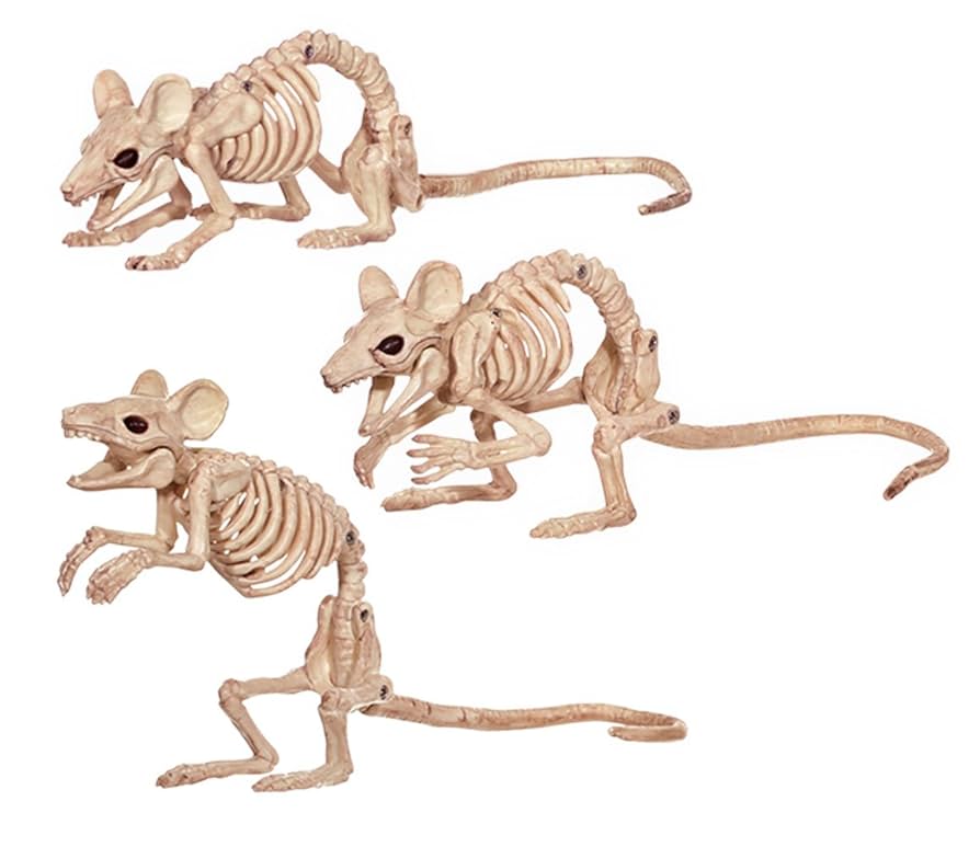 Crazy Bonez Creepy Skeleton Mice, Gag Toys & Practical Jokes