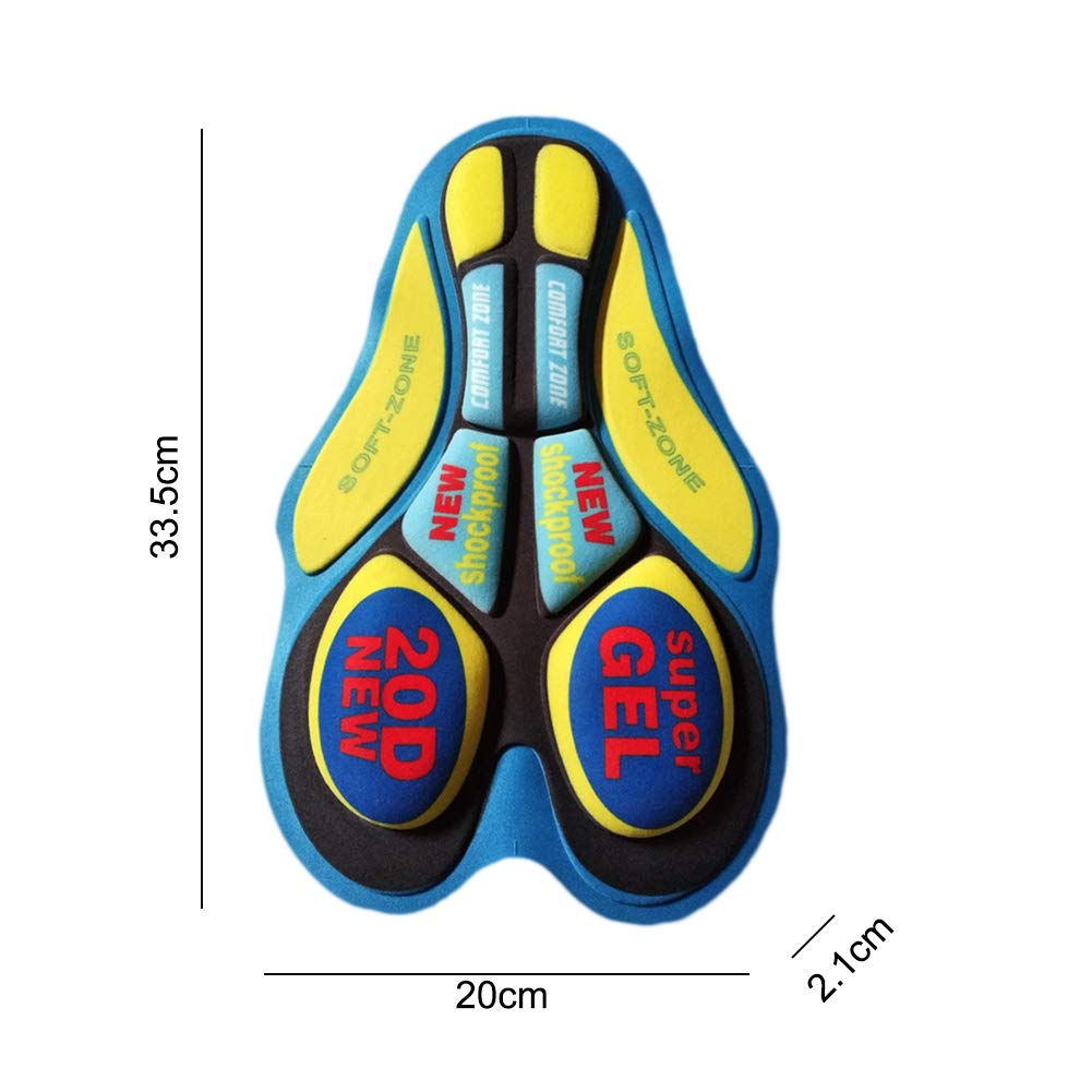 Pantalones cortos de ciclismo,almohadilla de gel suave, cojín de silicona antigolpes,pantalones cortos de equitación, a prueba de golpes,almohadillas de ropa interior para bicicleta(20D)