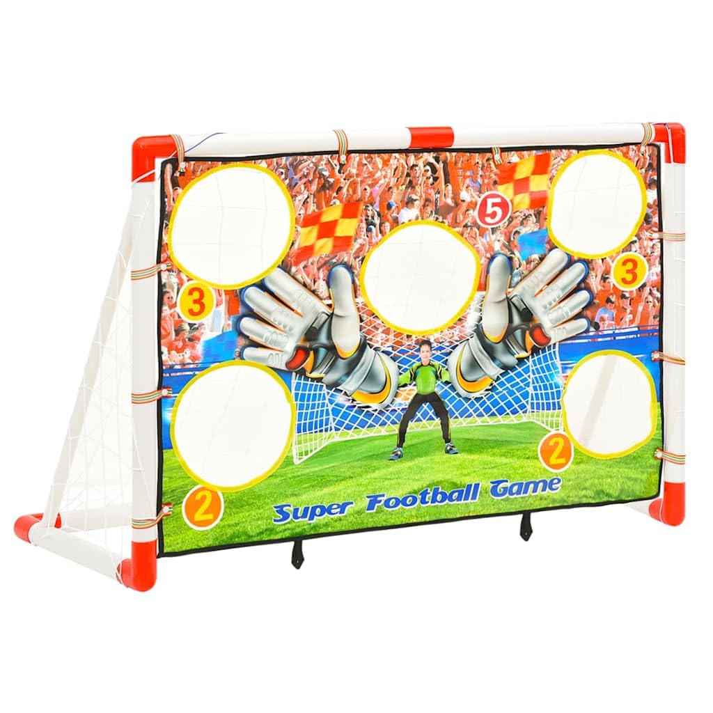 Juego de portería de fútbol con portería de 120 x 51 x 77,5 cm, plegable con red, bomba, pelota, estacas, resistente a la intemperie para niños, jóvenes, ocio en el jardín, parque, pasillo