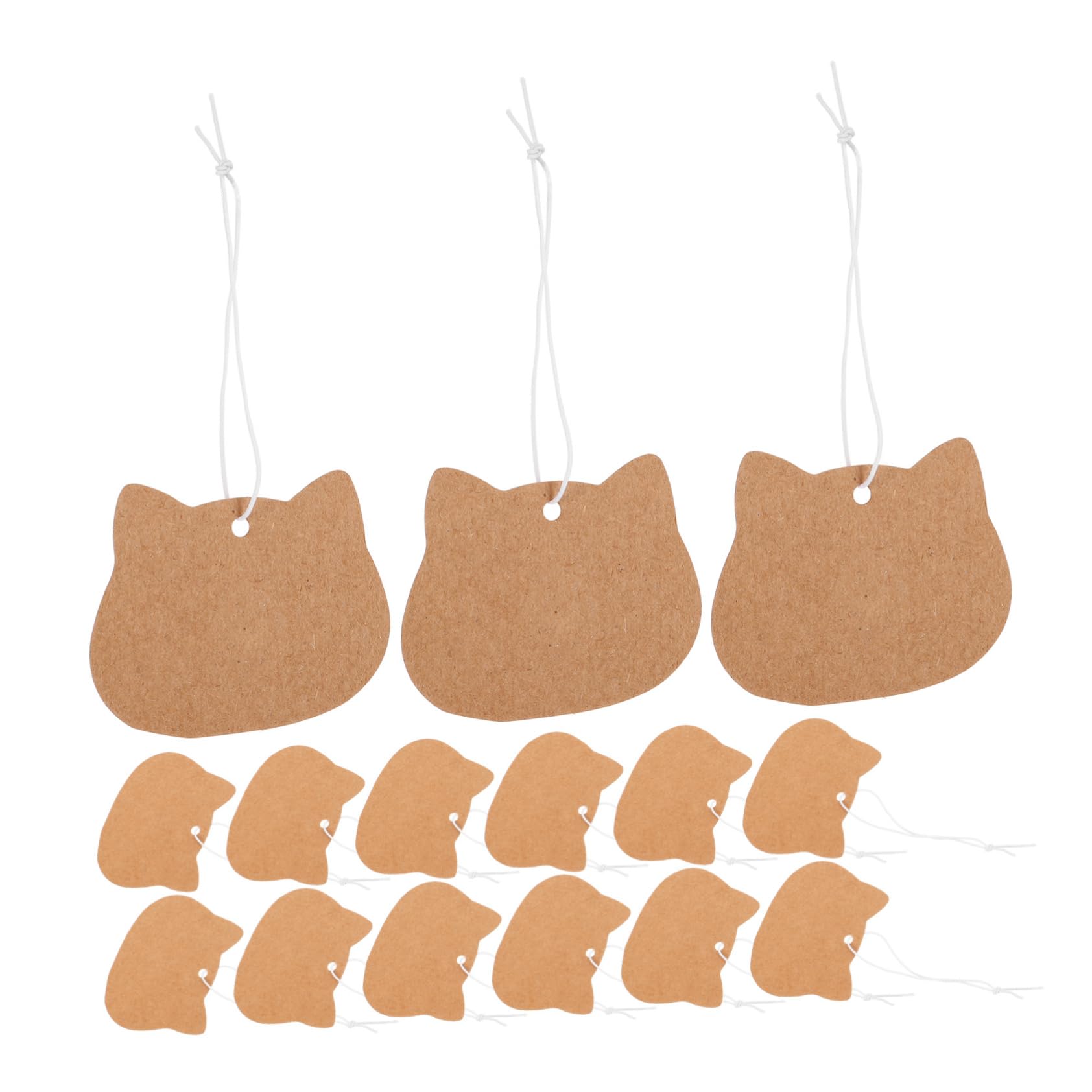 SOLUSTRE 300stücke Beschreibbare Preisschilder Kraftpapier Mit Elastischen Schnüren Für Kleidung Und -projekte Langlebige Weiße Etiketten Für Verschiedene Anlässe