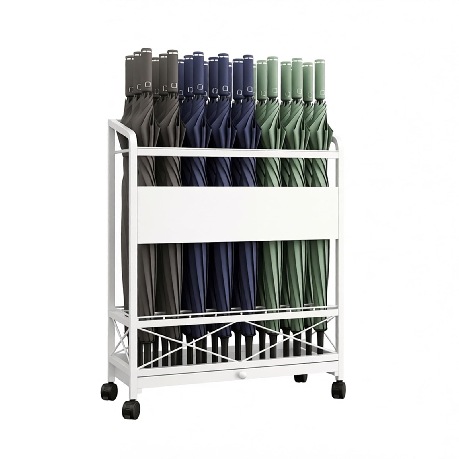 Umbrella Rack, Independent Umbrella Storage Organizer, Stand For Canes With Wheels, for Entrance, Office, Home, Hotel Store (Colour 1.5 x 23.5 x 70 cm)