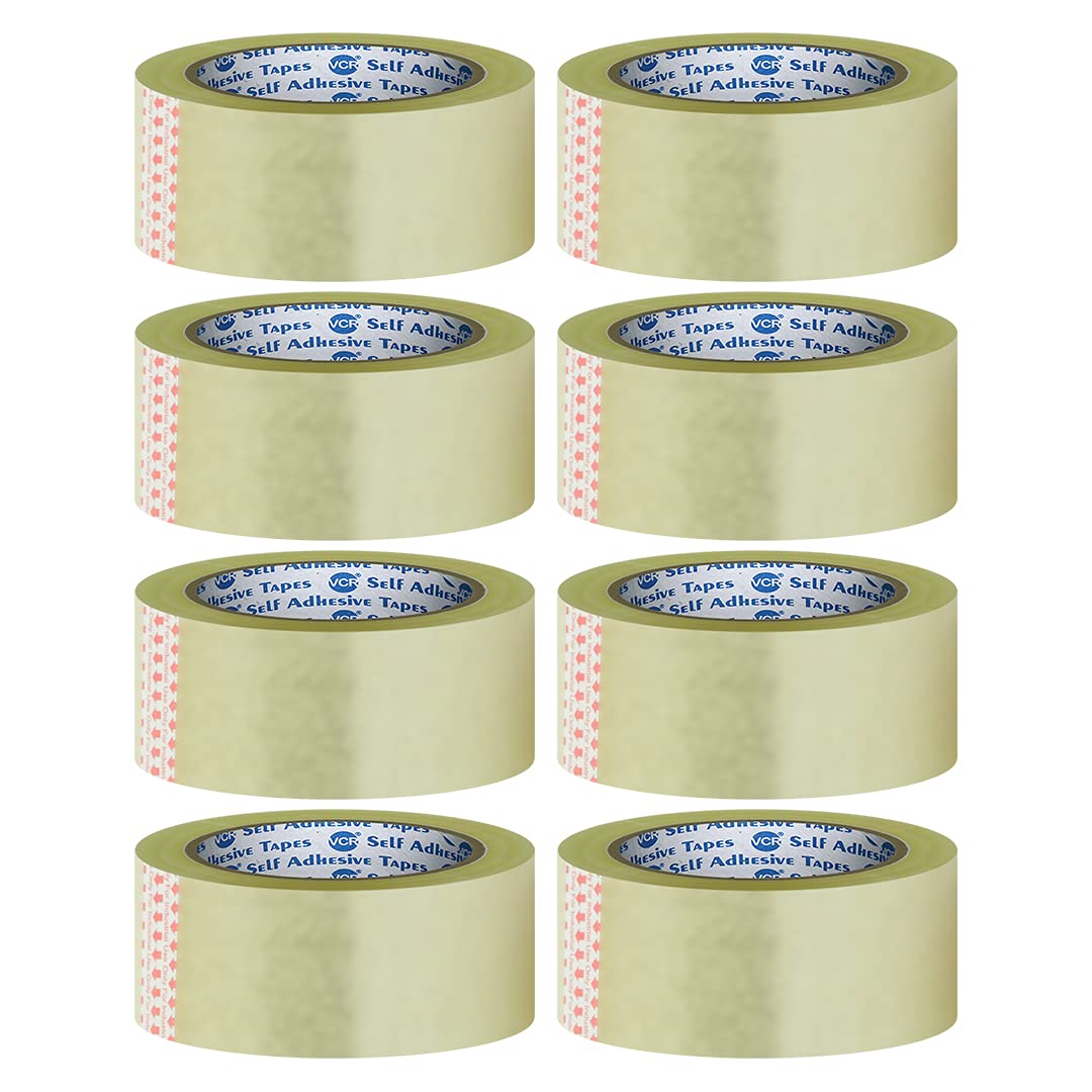 VCR Self Adhesive Transparent Cello Tape - 65 Meters in Length - 36mm / 1.5" Width - 8 Rolls Per Pack - BOPP Industrial Packaging Tape for E-Commerce Box Packing, Office and Home use-image-10