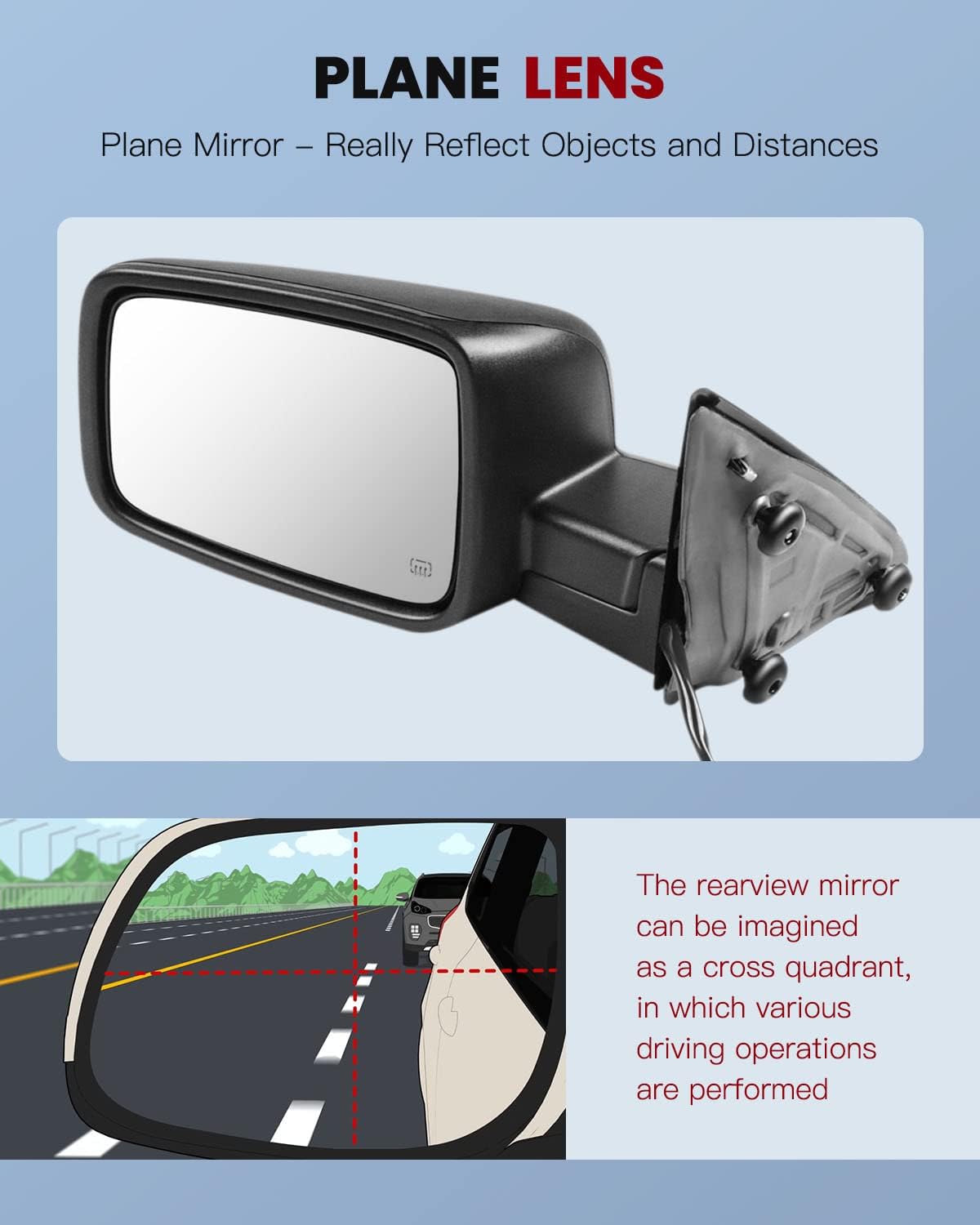 cciyu Black Power Left and Right Side View Mirror Manual Folding Heated Turn Signal Fits for 2009-2010 For Dodge For Ram 1500 2011-2013 For Dodge For Ram 1500 2011-2015 For Dodge For Ram 2500 3500