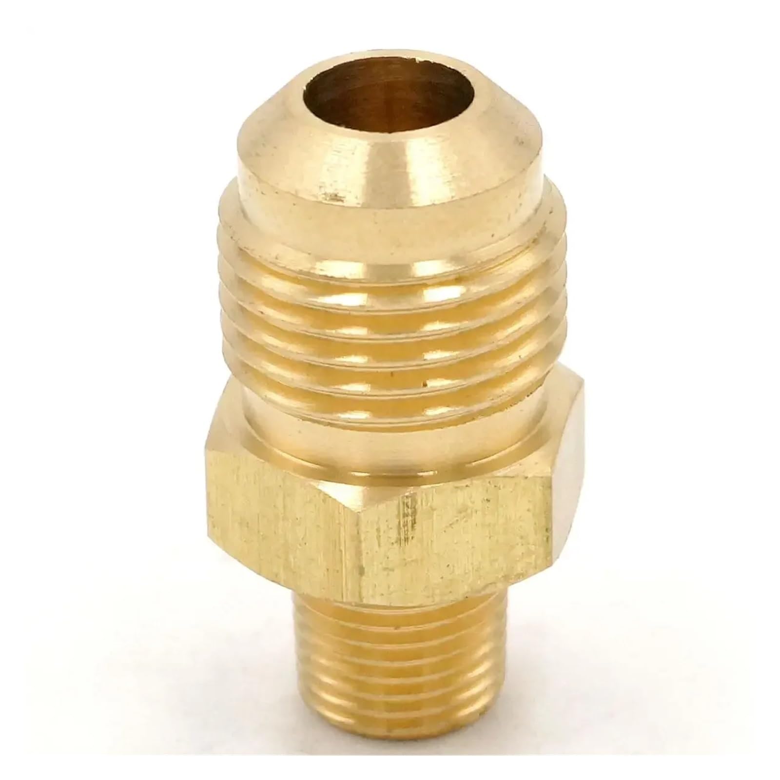 SAE Male 5/8"-18 UNF Fit Tube OD 3/8" - 1/8" NPT Male Brass SAE 45 Degree Pipe Fitting Connectors 1000PSI