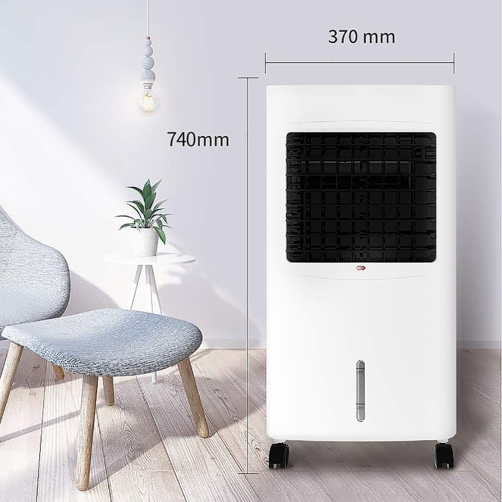 Air Cooler for Home Office Summer Portable Air Conditioner 15h Timing 8L Water Tank Cold Warm Dual Use Air Cooler No Tube Three Dimensional Air Cooler White (Color : White)
