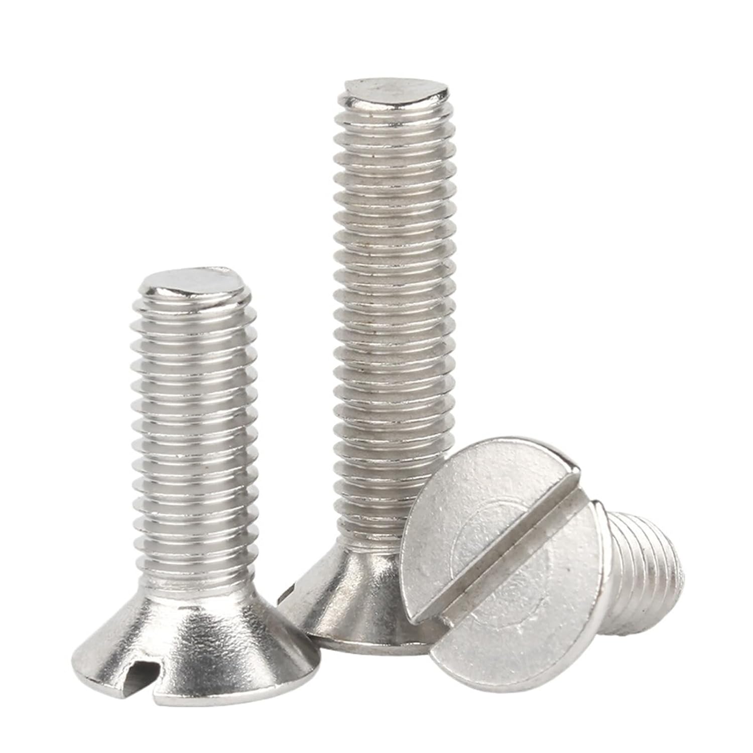 50/20/ 10pcs M1.6 M2 .5 M3 M4 M5 M6 M8 304 Stainless Steel Metric Threaded Slotted Flat Countersunk Head Screw Bolt(35mm,M4 (20pcs))
