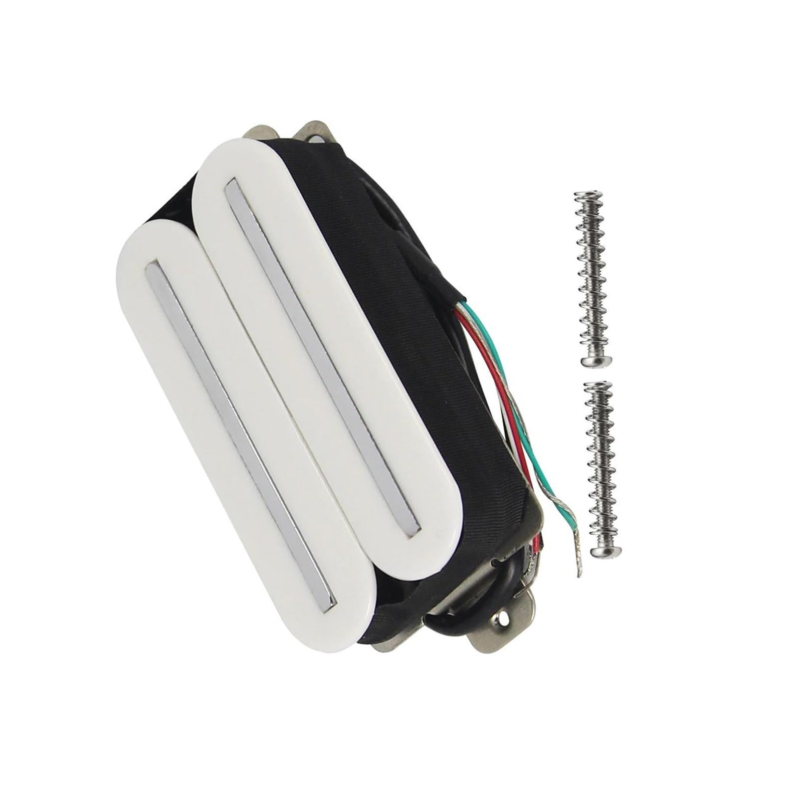 Juego De 3 Pastillas De Guitarra Acústica De Cerámica Bobina De Doble Pista Accesorios Para Instrumentos Color Blanco