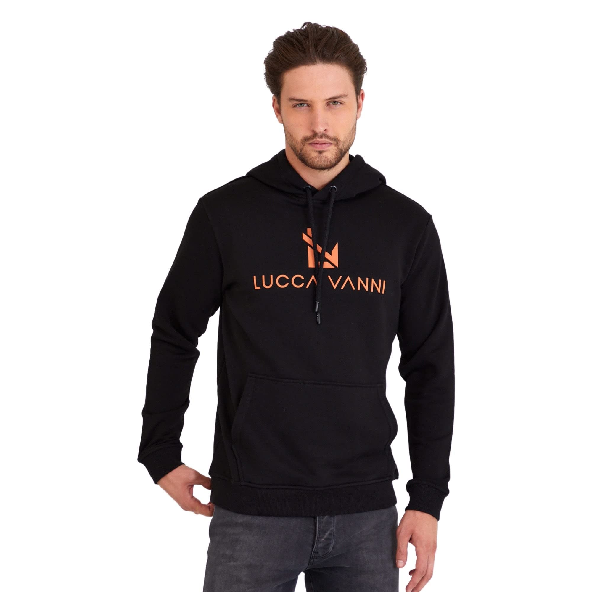 Sweat à capuche de qualité supérieure noir XL à logo 3D silicone