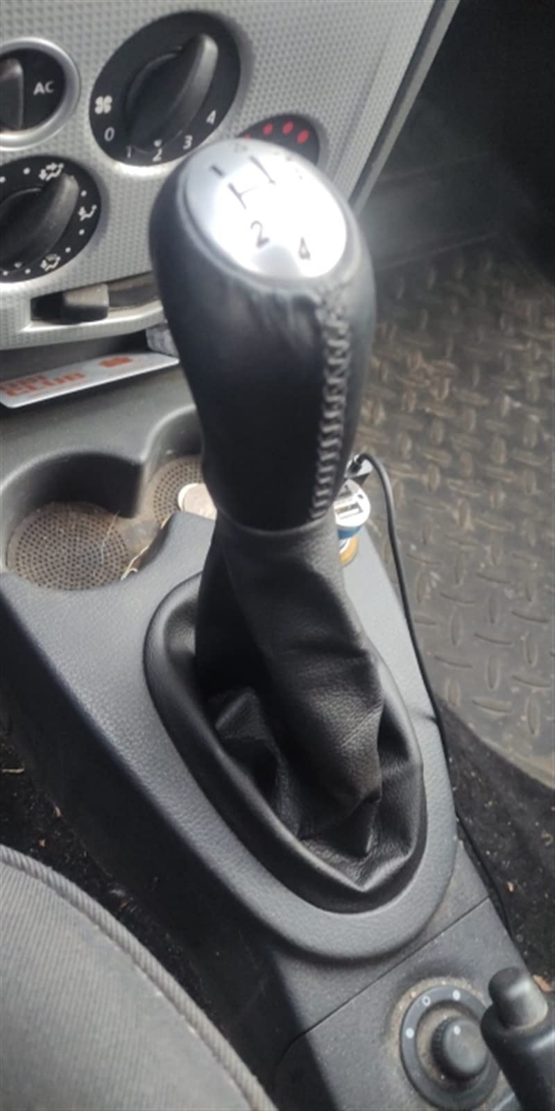 Voiture 5 Vitesses Manuelle Boîte Vitesses Poignées Pommeau Levier Vitesse Levier Guêtre Couvercle Coffre Pour Renault Pour Clio 2 Pour Megane 2