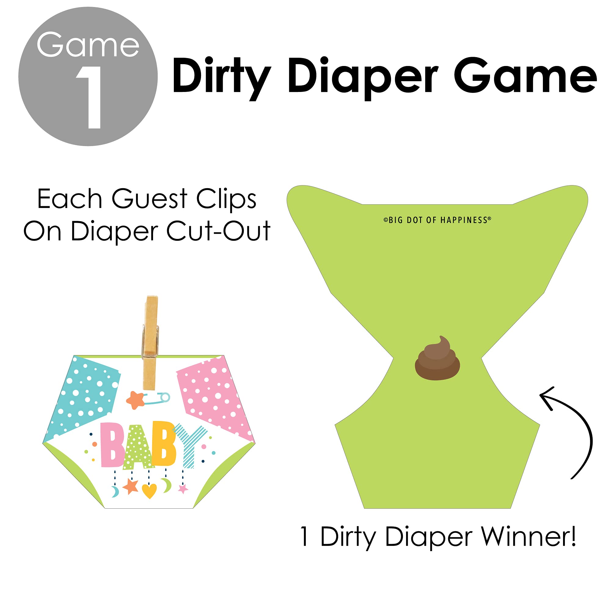 Free Printable Pin The Poop On The Diaper, Baby Shower Game, 56% OFF