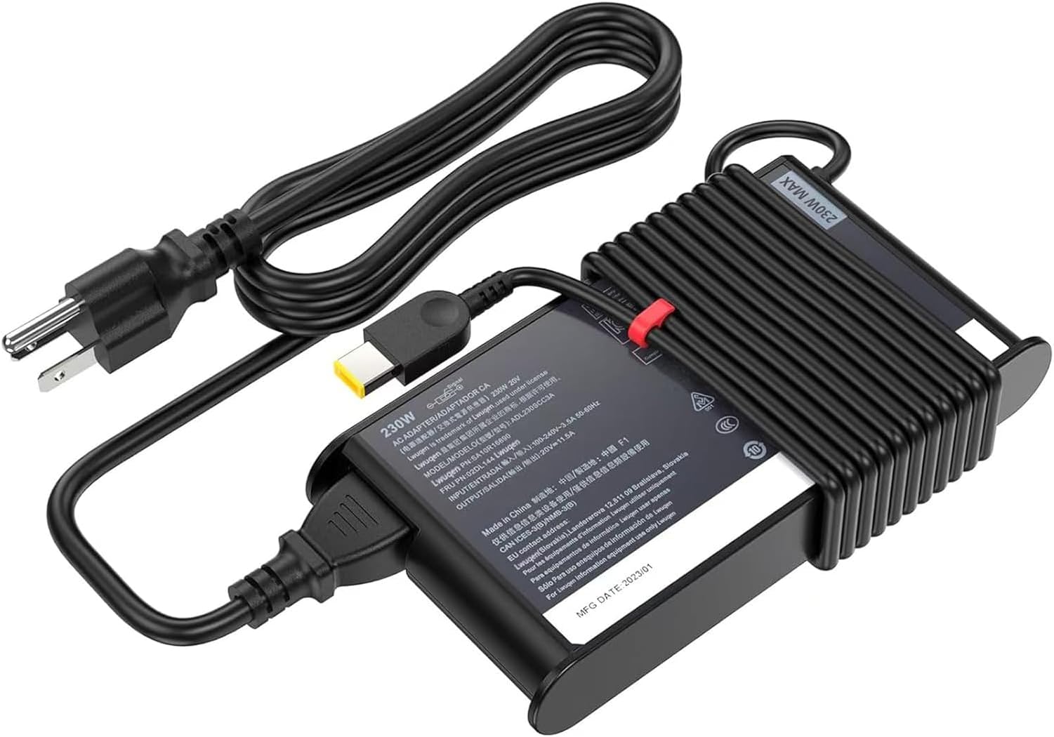Slim 230W for Lenovo Legion 5 5i 7 Slim 5 Slim7 Y7000p Y9000K Legion C7 S7 Y545 5i Y545 Y550 ThinkPad X1 P1 P15 P17 P52 P53 P71 P72 P73 ThinkBook 16p 20V 11.5A Laptop Power Supply Adapter