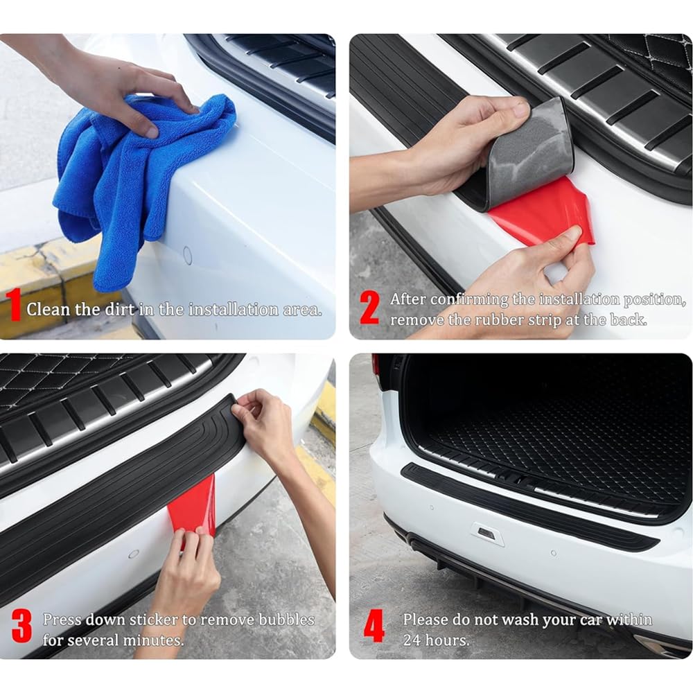 Protector de Parachoques Trasero de Goma Antiarañazos para Dacia Lodgy 1 (I) I 2012-2022, Protector Umbral de Coche Cinta Anticolisión, Accesorios